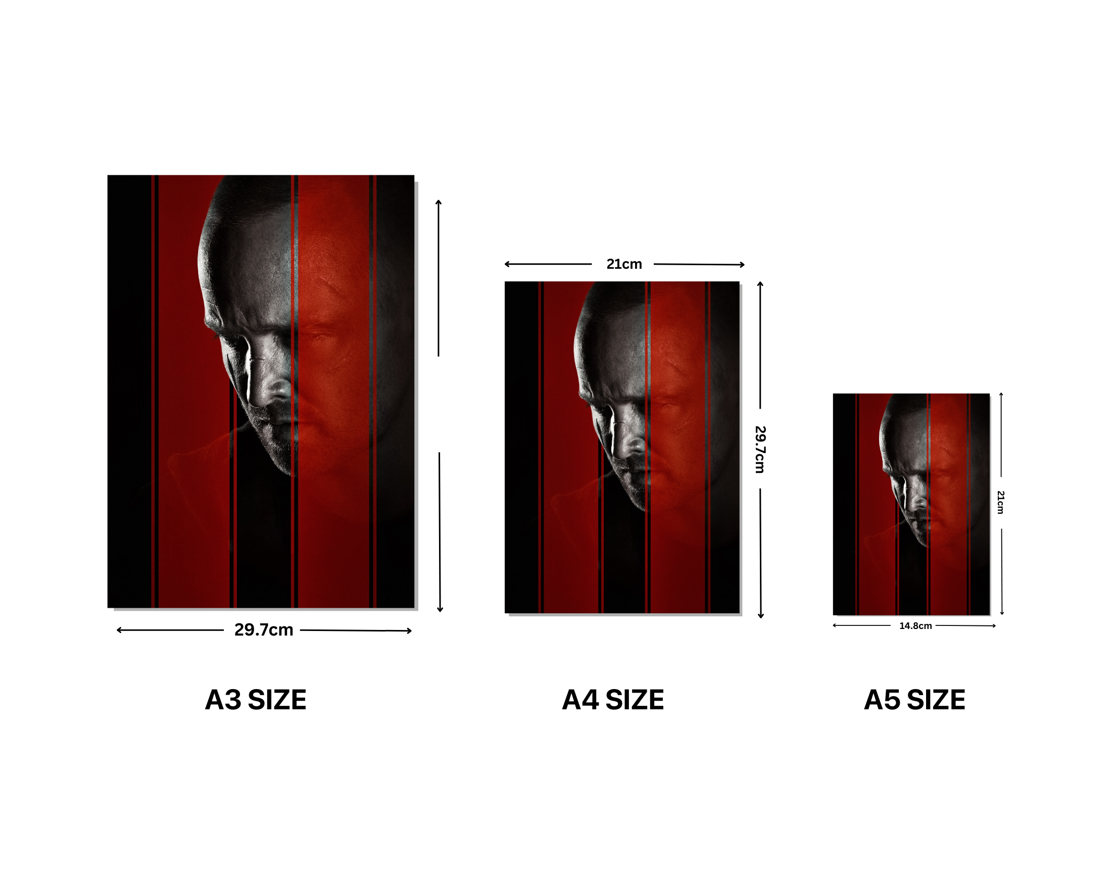 "JESSE PINKMAN- BREAKING BAD "- Shiny & Sturdy Metallic Poster  Art That Pops & Sticks (Literally!)