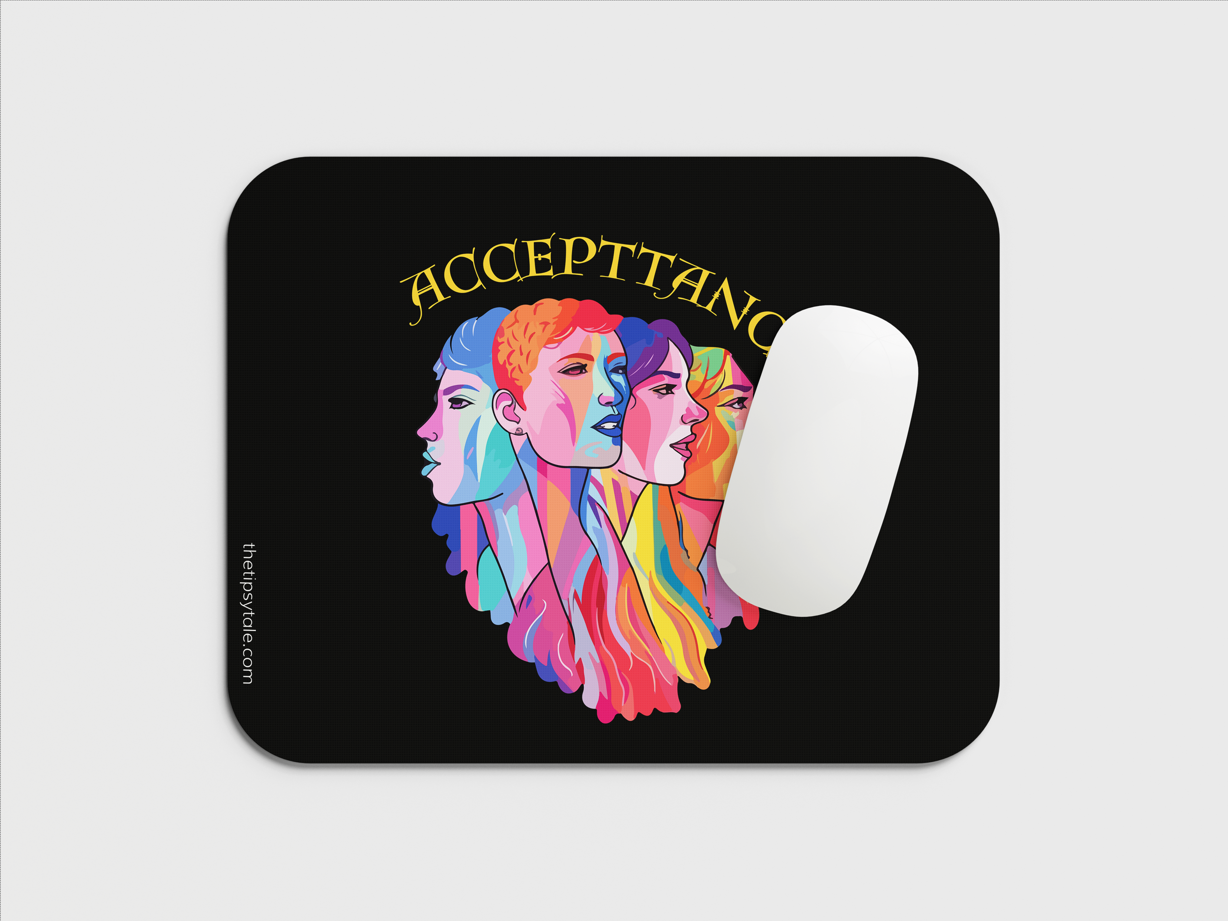 "ACCEPTANCE" LGBTQ EMPOWERING MOUSEPAD