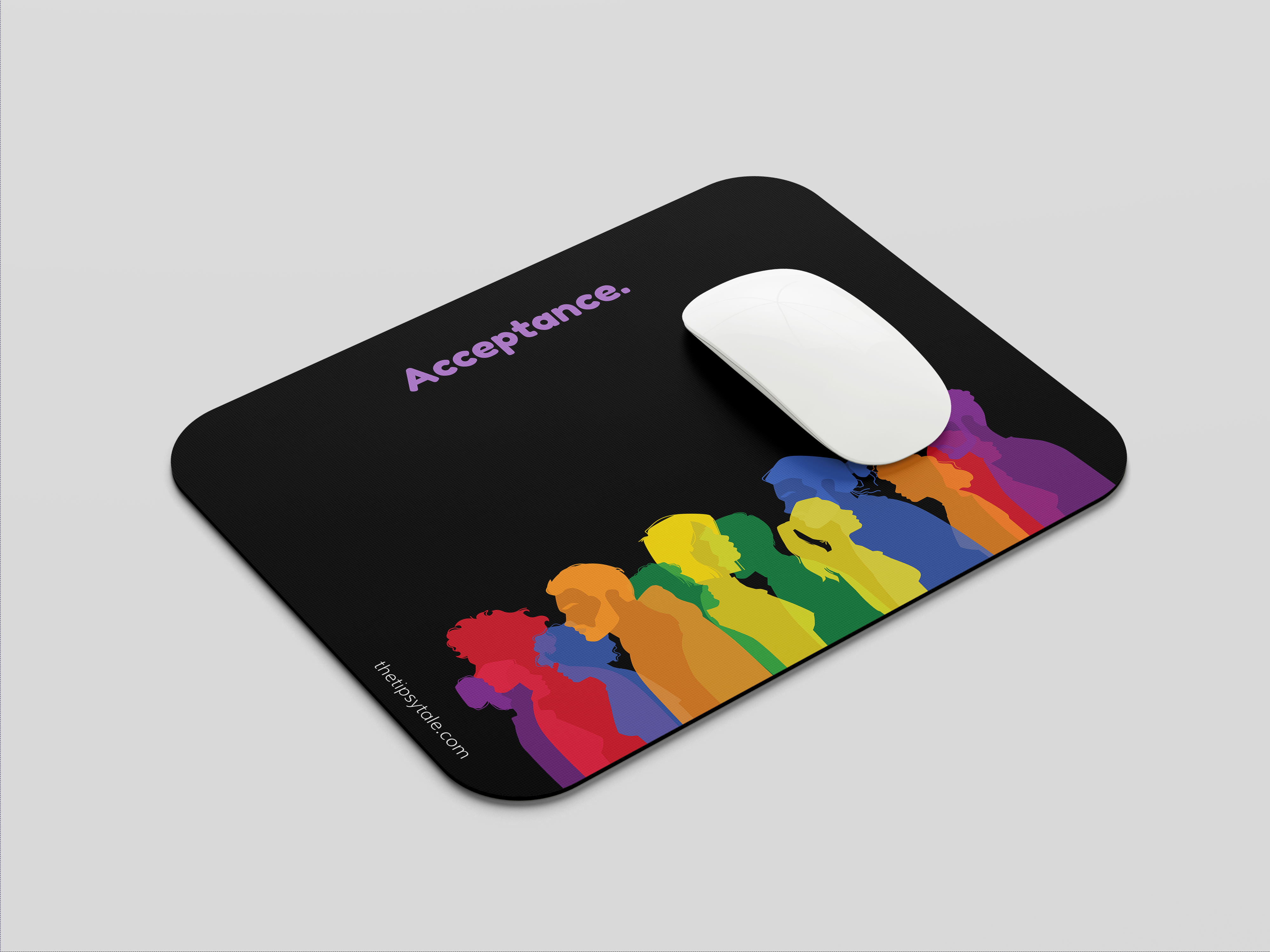 "ACCEPTANCE" LGBTQ SUPPORT MOUSEPAD