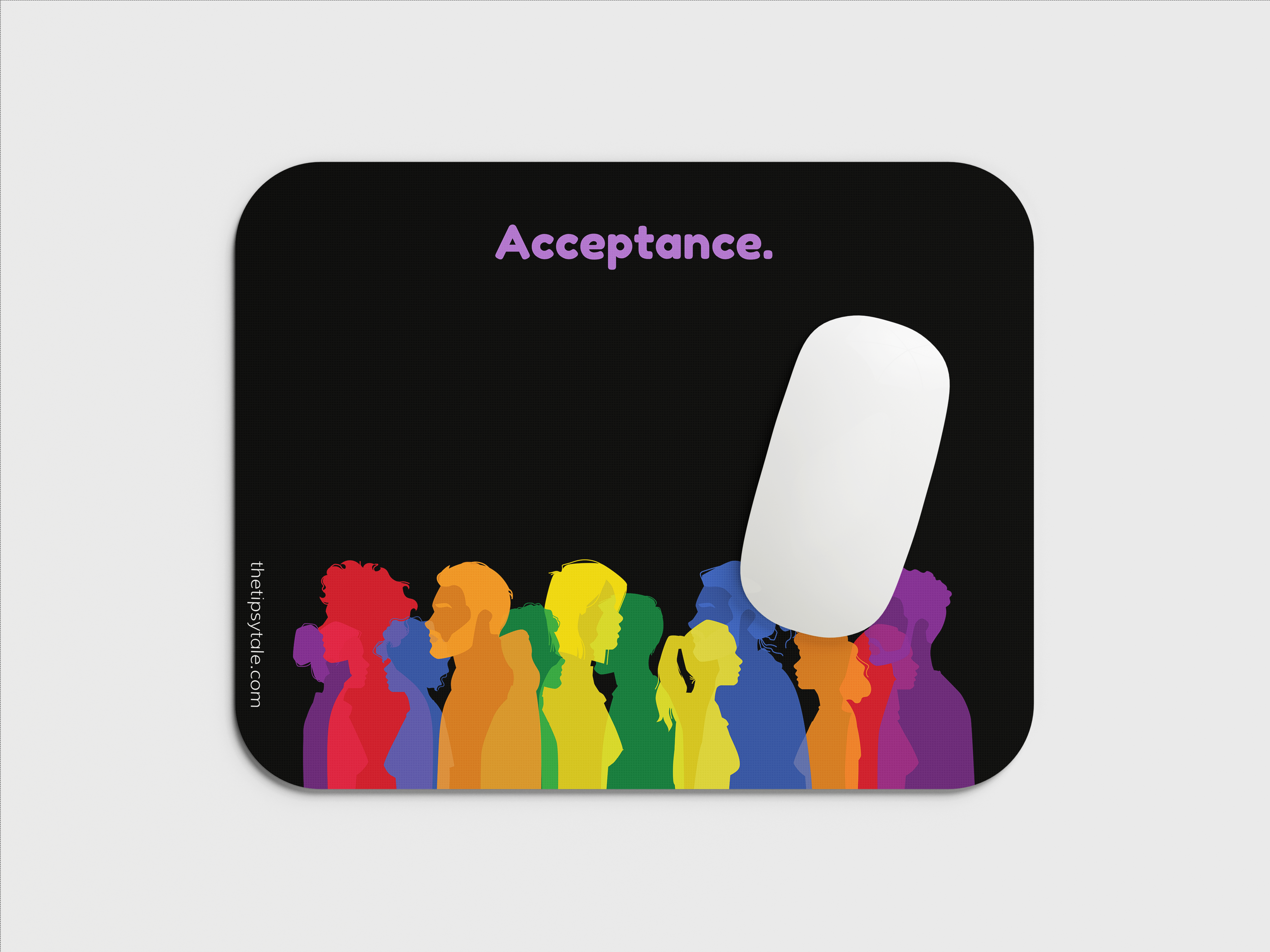 "ACCEPTANCE" LGBTQ SUPPORT MOUSEPAD