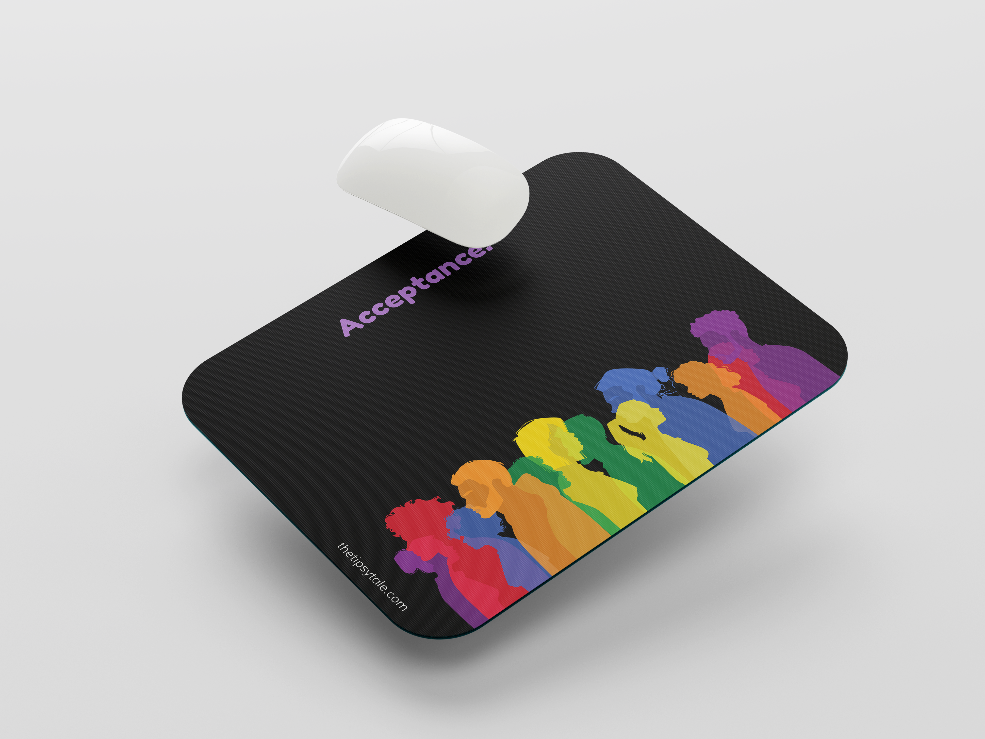 "ACCEPTANCE" LGBTQ SUPPORT MOUSEPAD