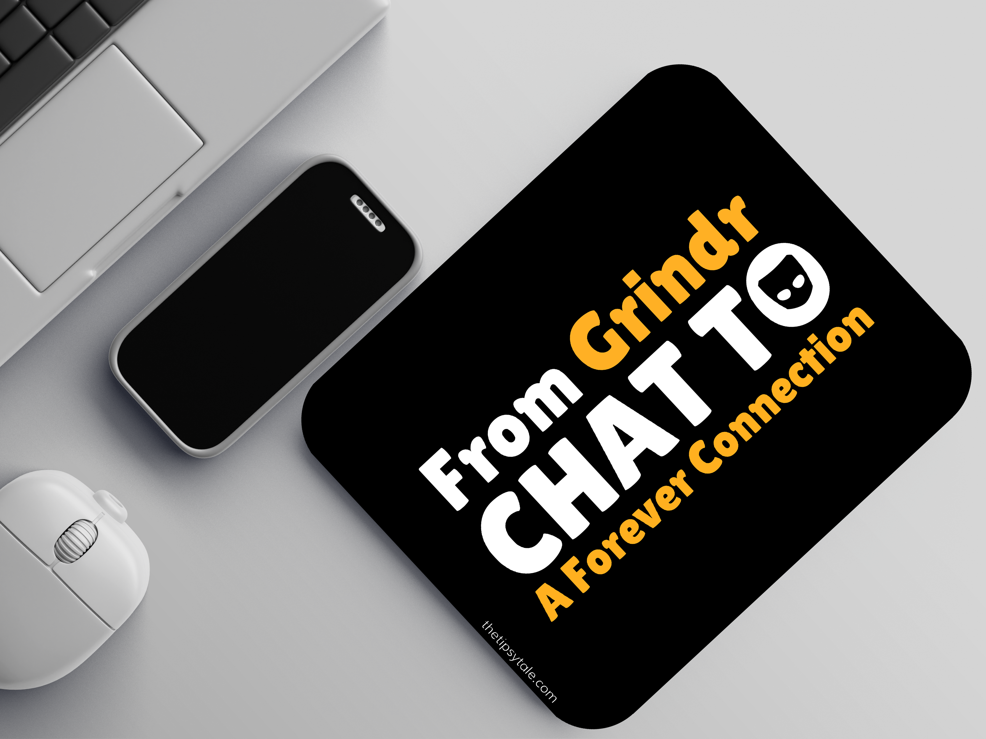 "GRINDR: WHERE CONNECTION BEGINS" Valentine Special Edition Mousepad