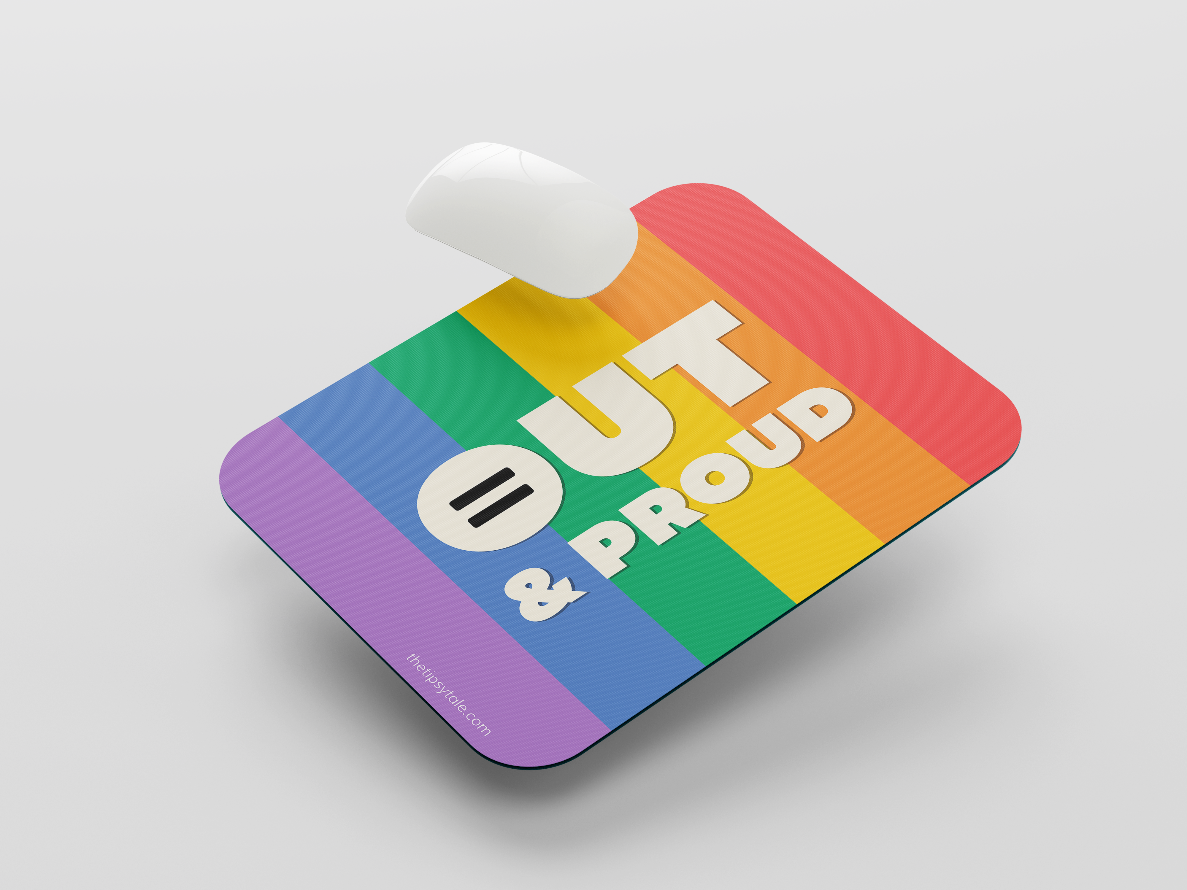 "OUT AND PRODUD" LGBTQ+ EMPOWERING MOUSEPAD