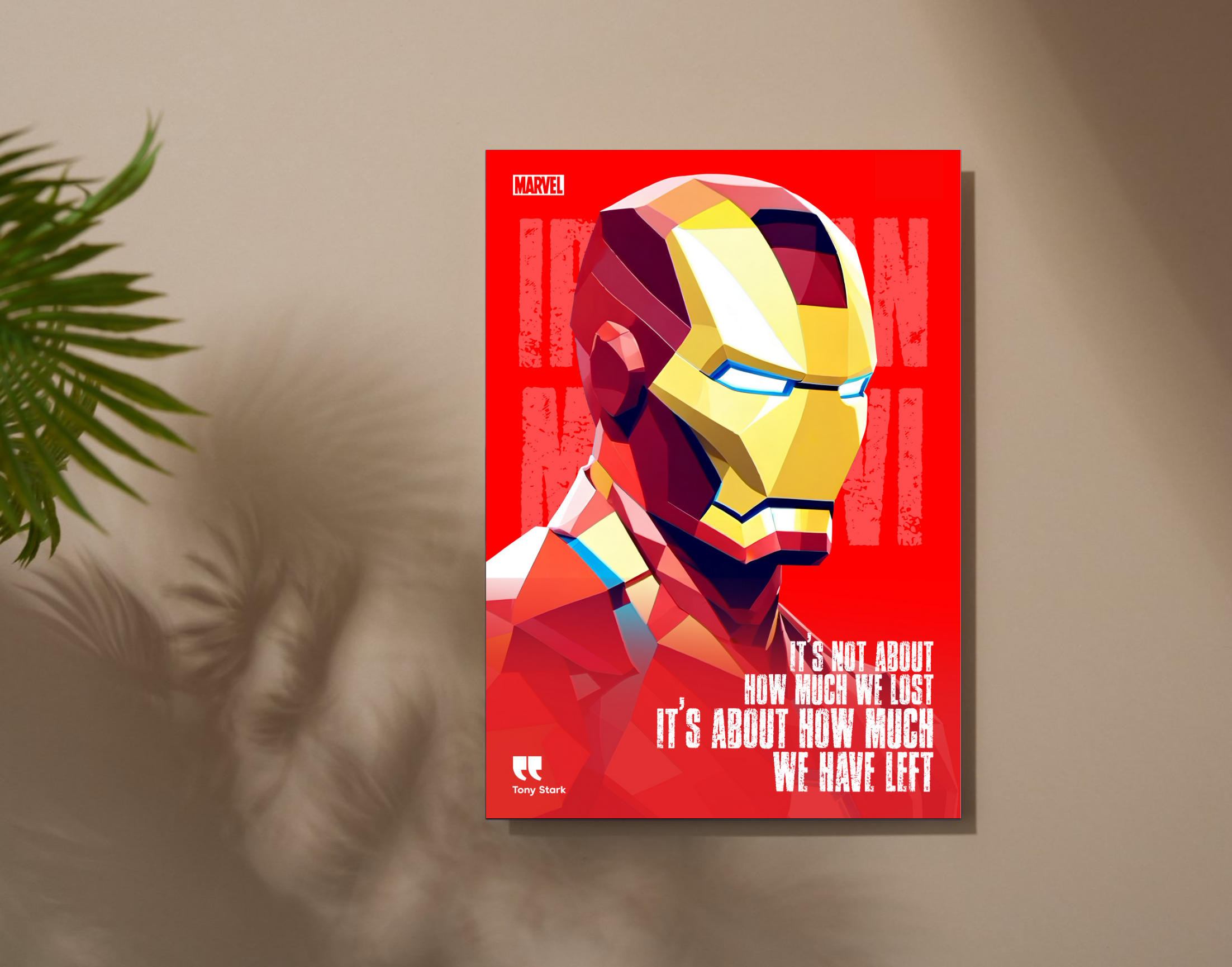 "THE IRON MAN: TONY STARK"- Shiny & Sturdy Metallic Poster  Art That Pops & Sticks (Literally!)