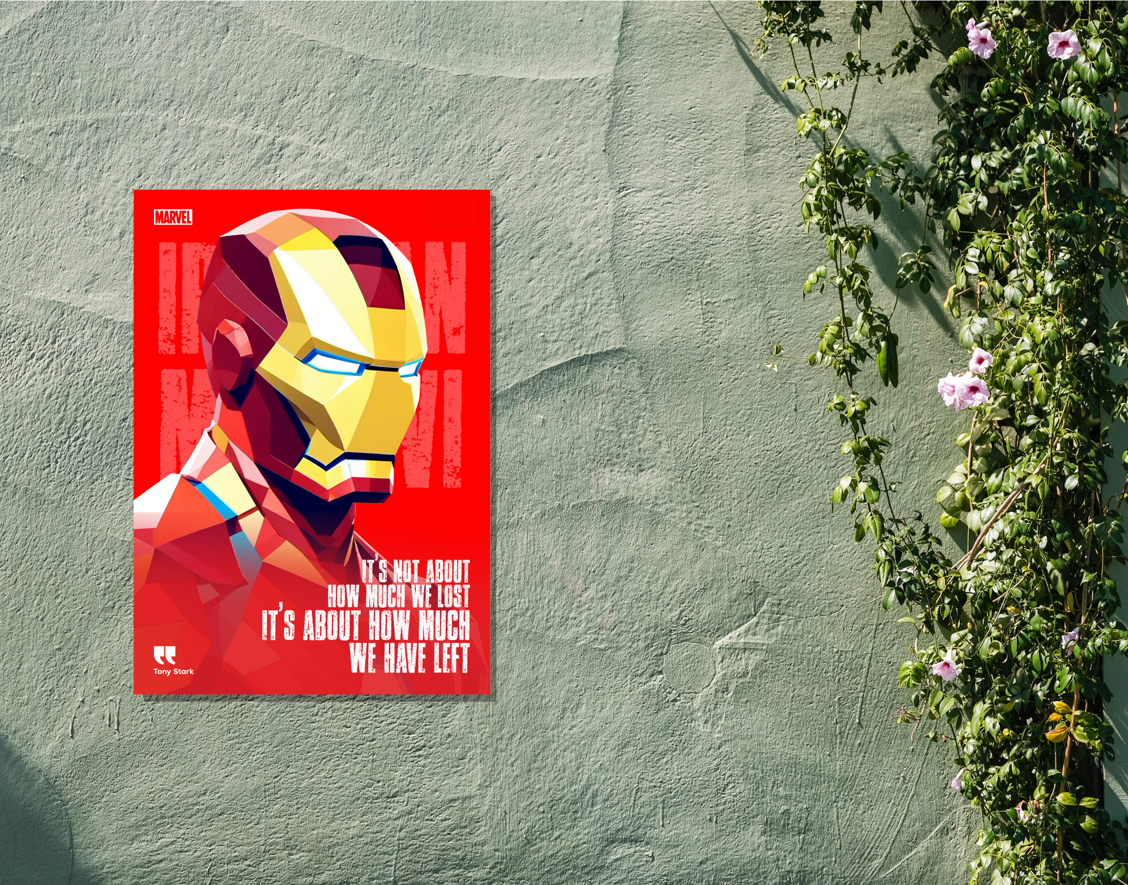 "THE IRON MAN: TONY STARK"- Shiny & Sturdy Metallic Poster  Art That Pops & Sticks (Literally!)