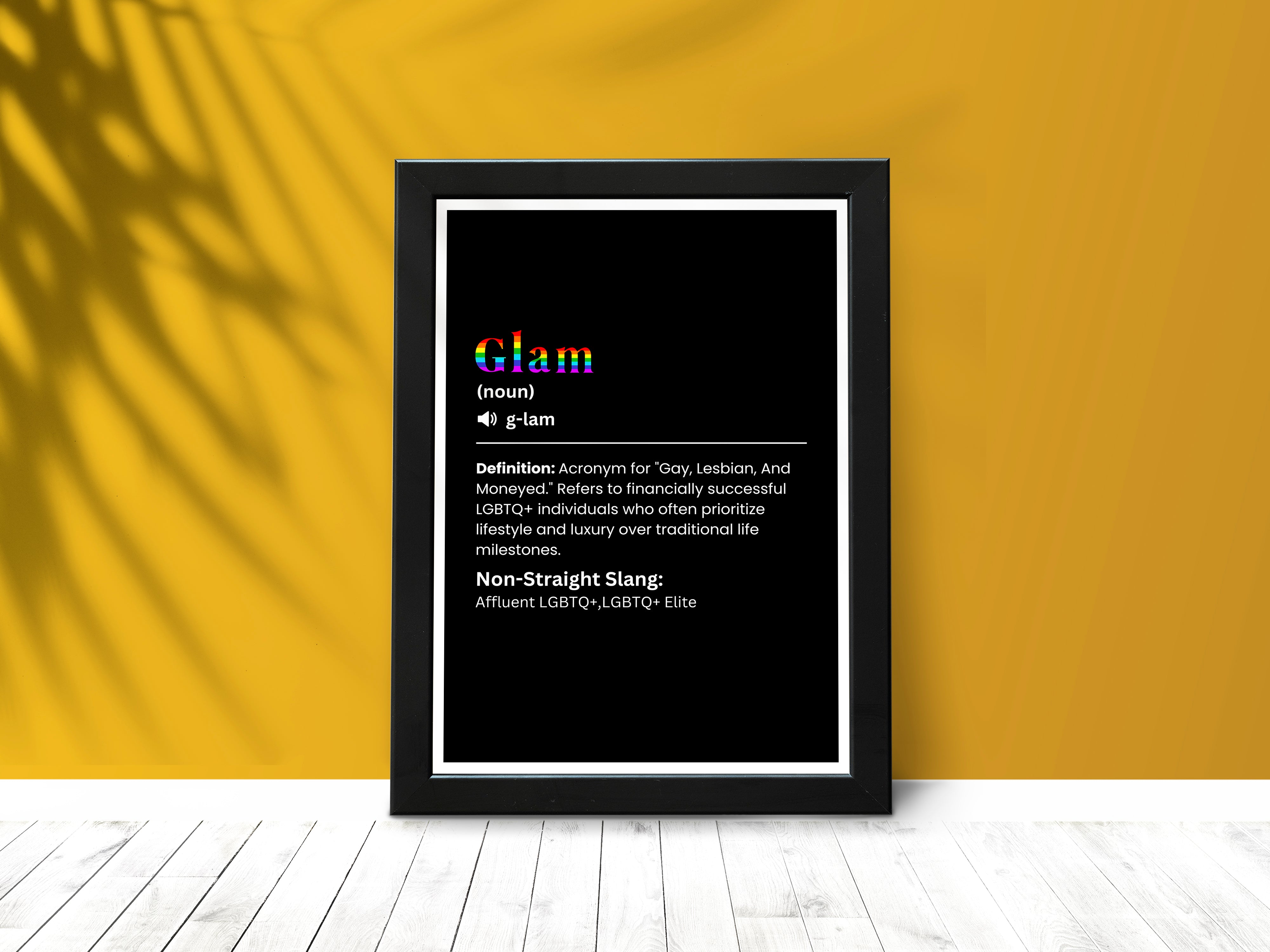 "GLAM" – The LGBTQ+ Slang Poster