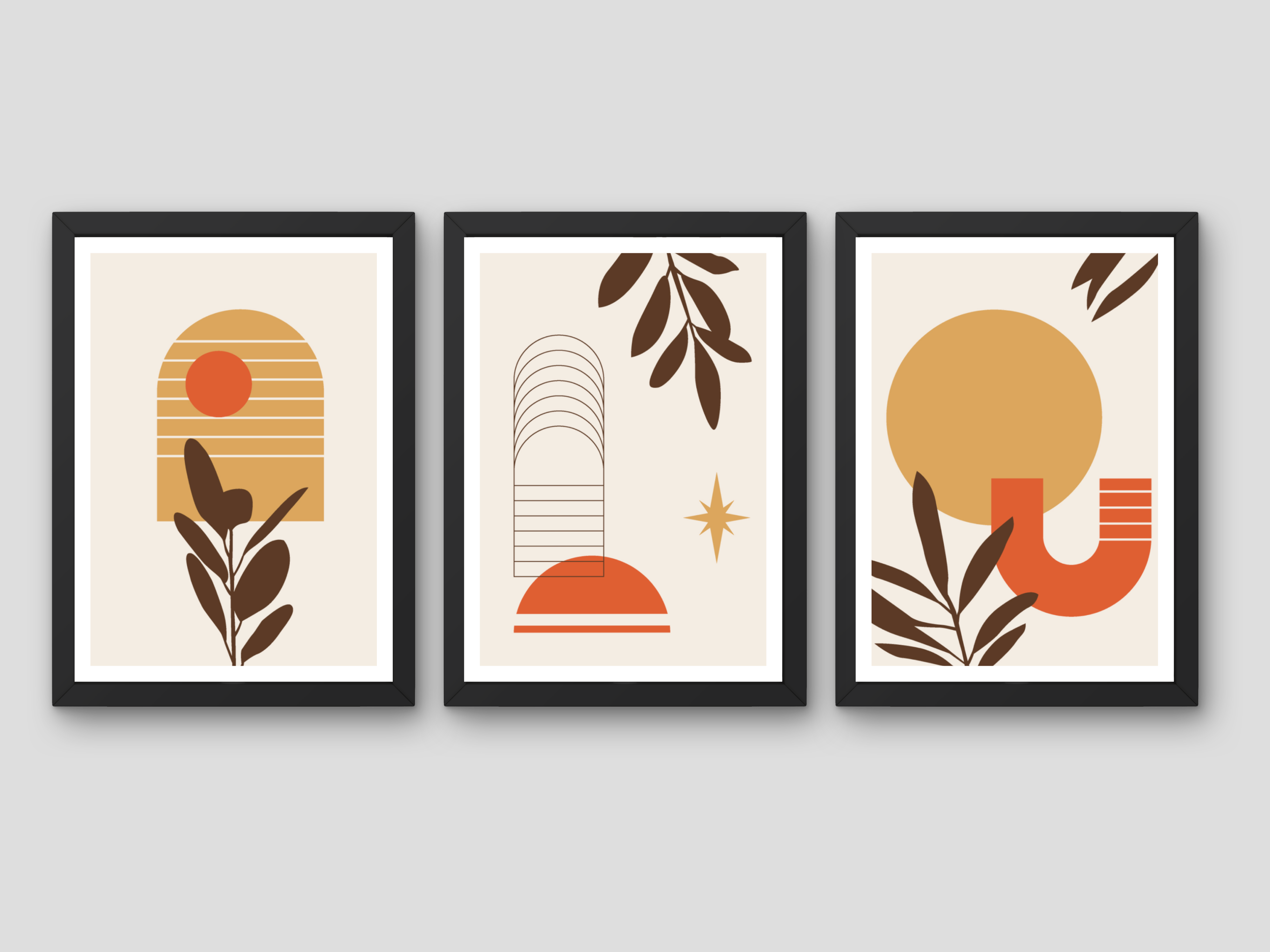 "Aesthetic View" Set of 3 Posters – Add a Touch of Personality to Your Space