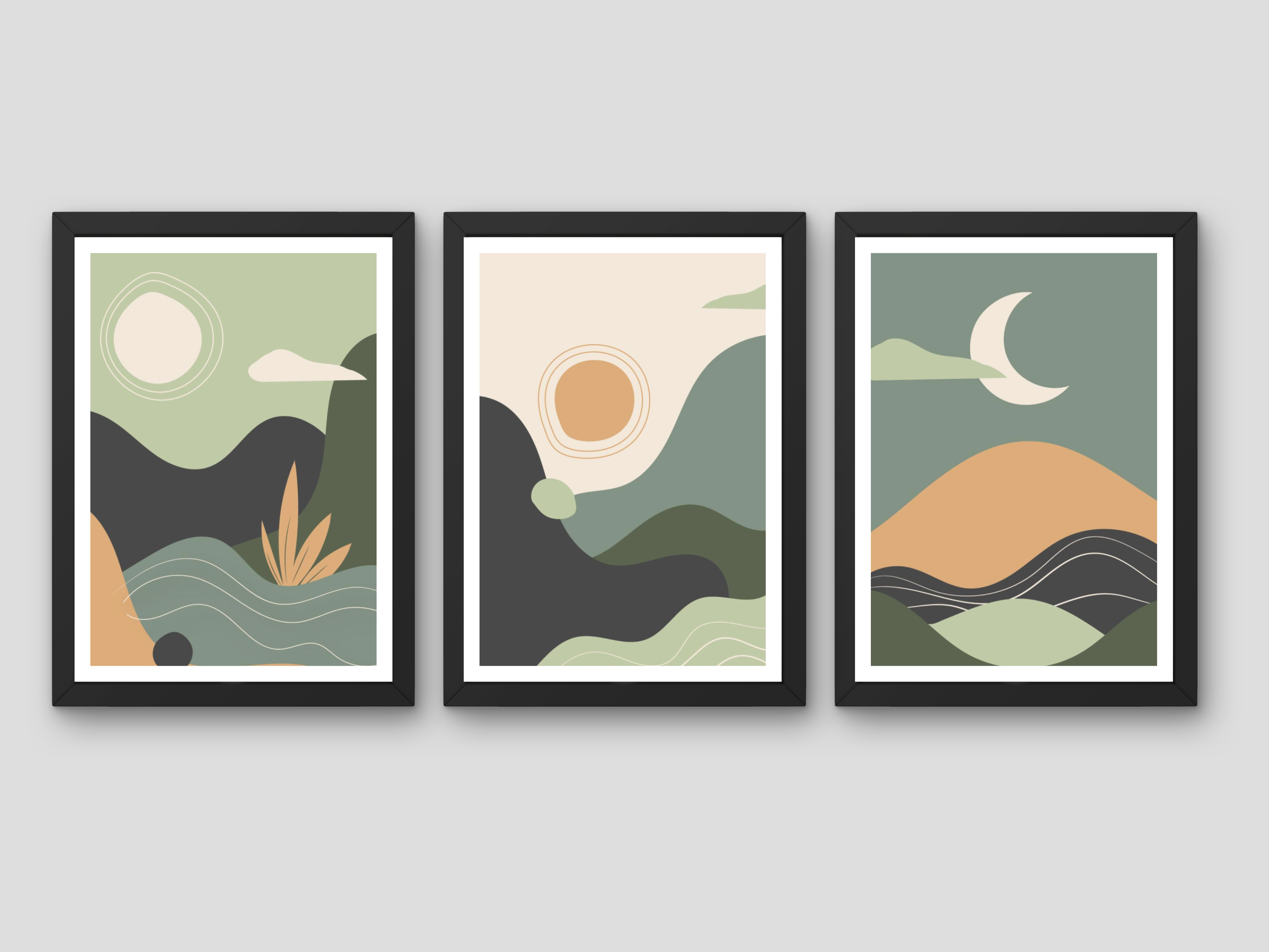 "Nature View" set of 3 Posters – Add a Touch of Personality to Your Space