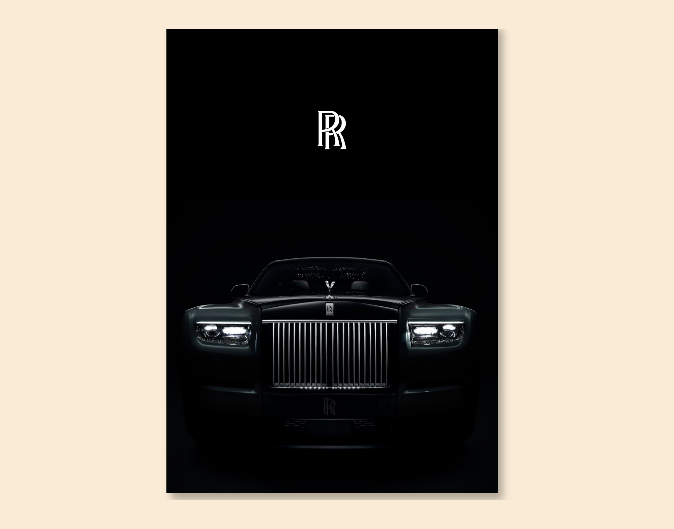 "Rolls Royce- Car Lover"- Shiny & Sturdy Metallic Poster  Art That Pops & Sticks (Literally!)