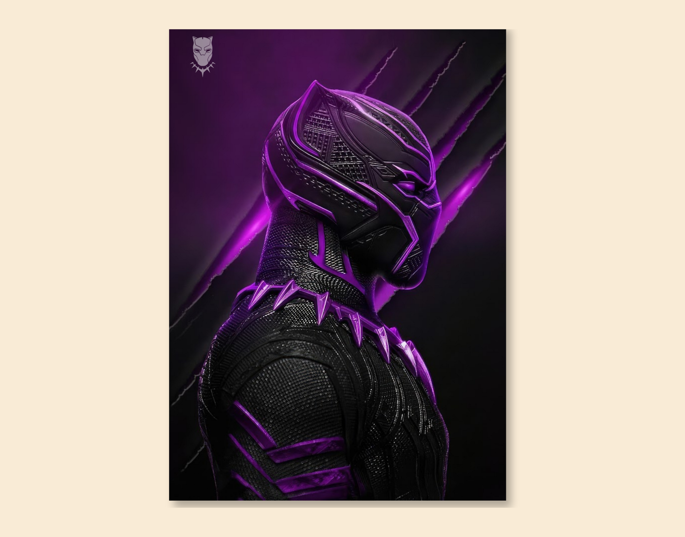 "BLACK PANTHER: VIBRANT VIBE"- Shiny & Sturdy Metallic Poster  Art That Pops & Sticks (Literally!)