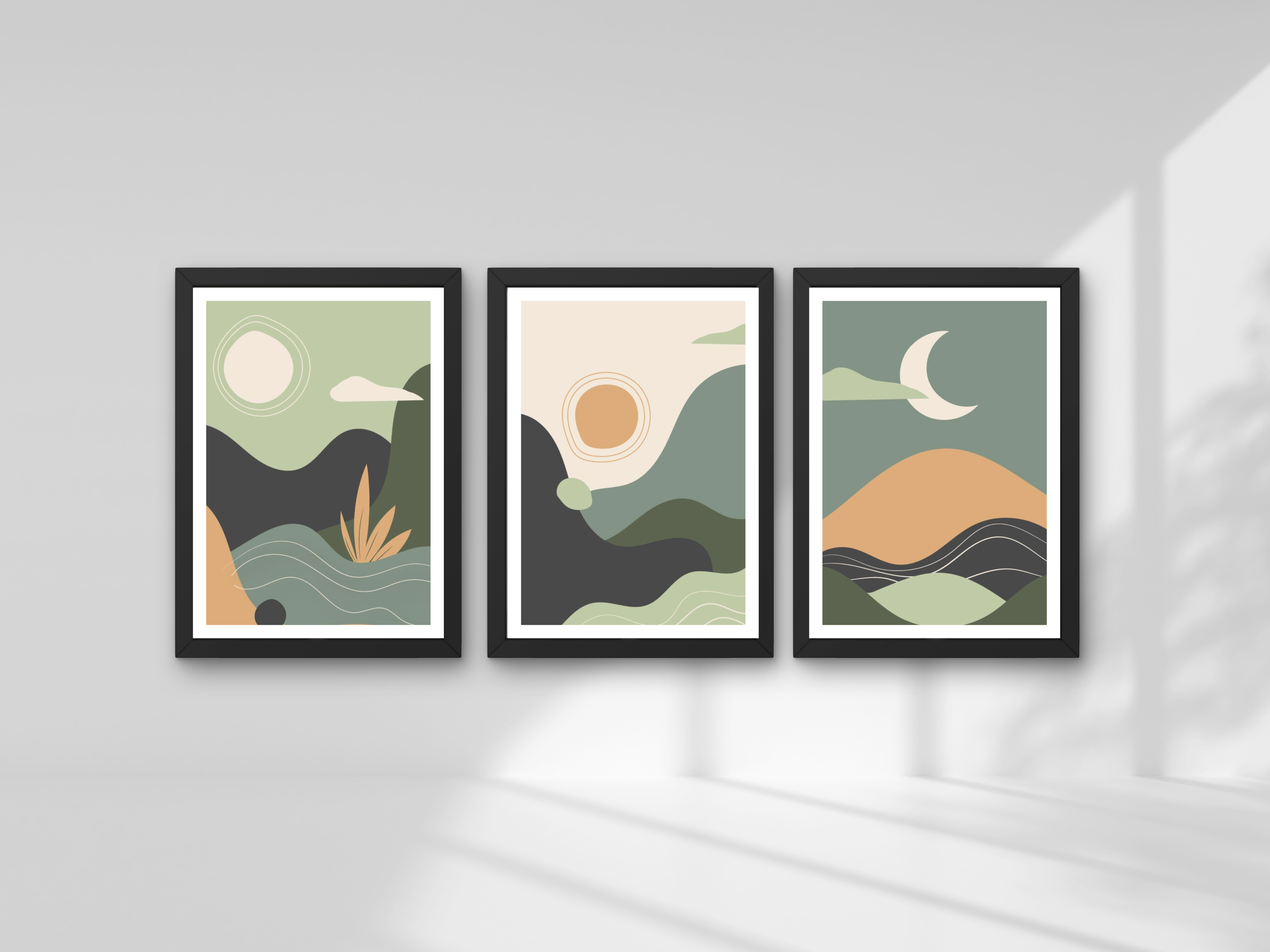 "Nature View" set of 3 Posters – Add a Touch of Personality to Your Space