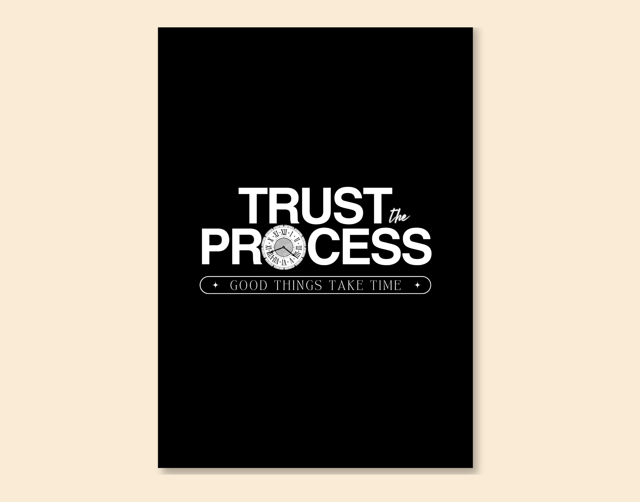 "TRUST THE PROCESS"- Shiny & Sturdy Metallic Poster  Art That Pops & Sticks (Literally!)