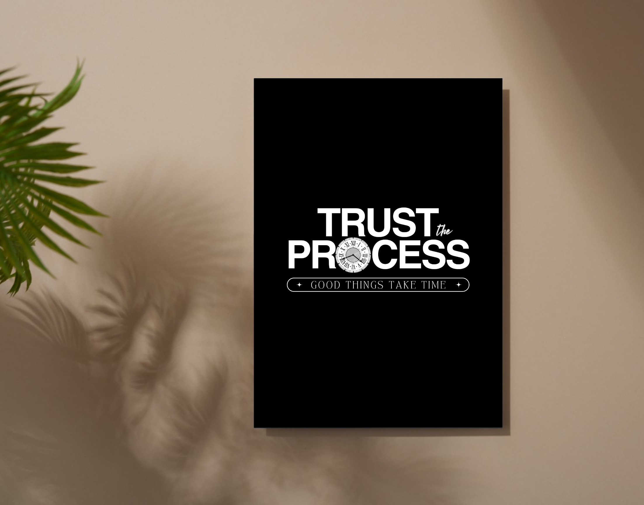 "TRUST THE PROCESS"- Shiny & Sturdy Metallic Poster  Art That Pops & Sticks (Literally!)