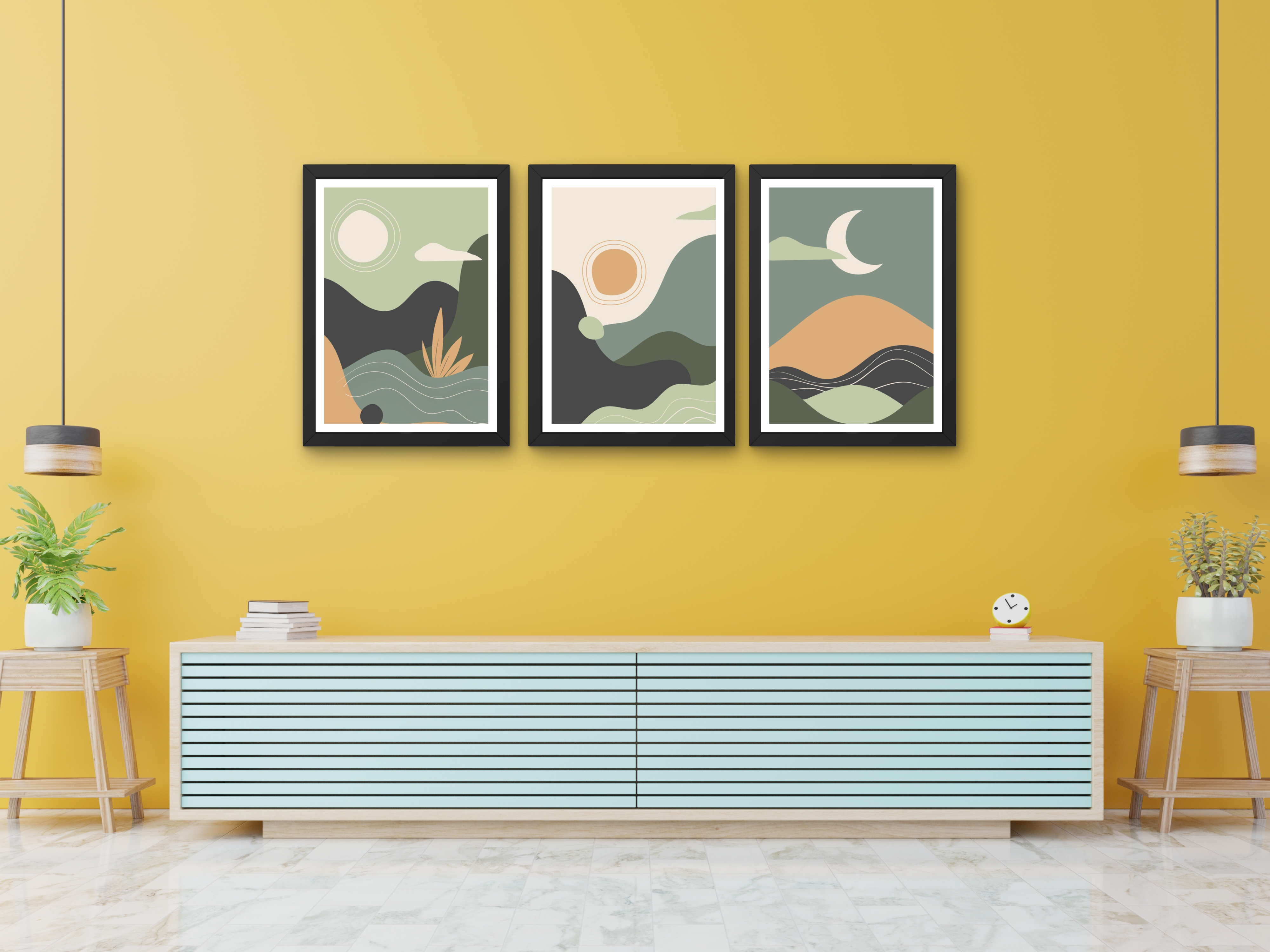 "Nature View" set of 3 Posters – Add a Touch of Personality to Your Space