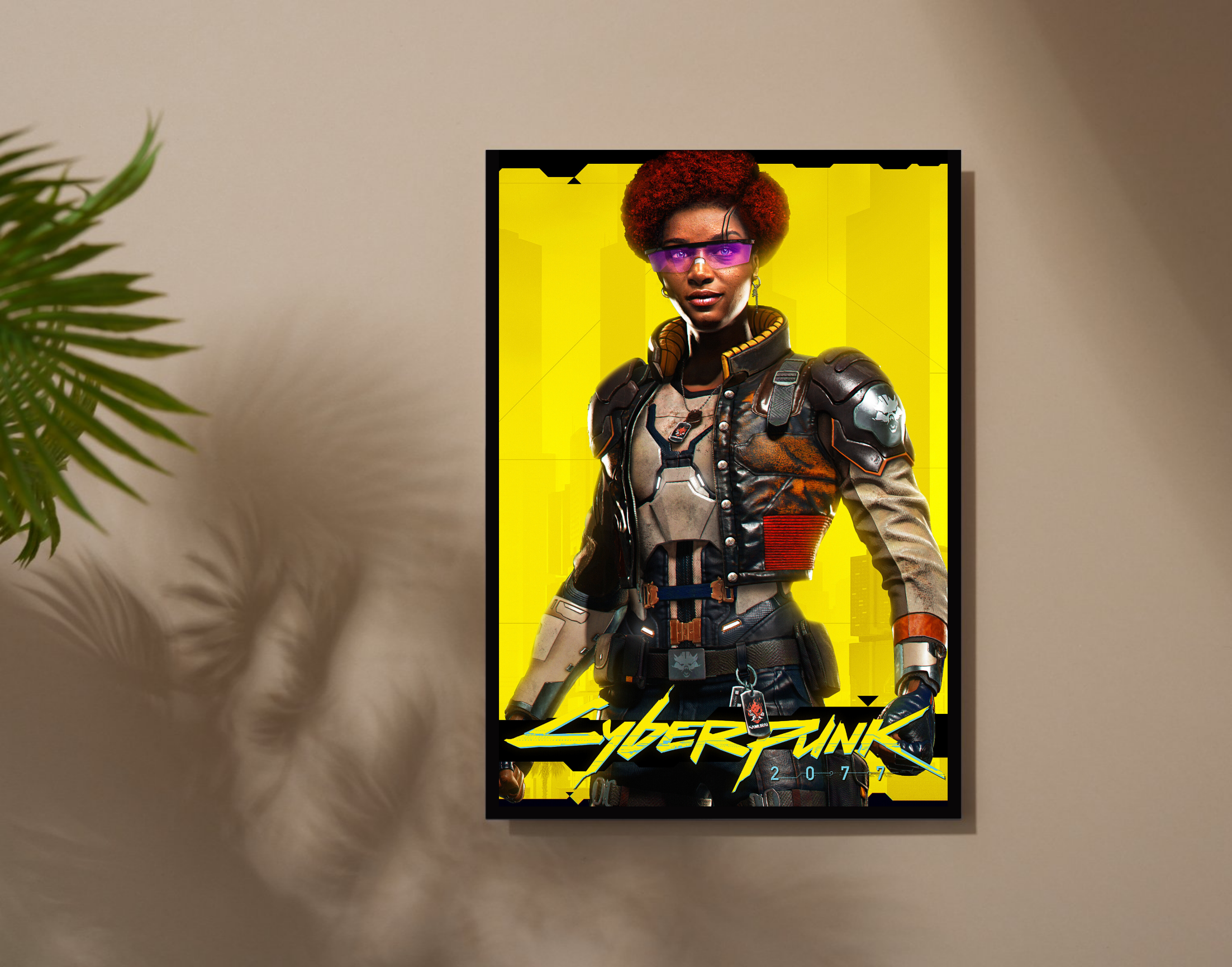 "CYBERPUNK GAMING: DENNY"- Shiny & Sturdy Metallic Poster  Art That Pops & Sticks (Literally!)