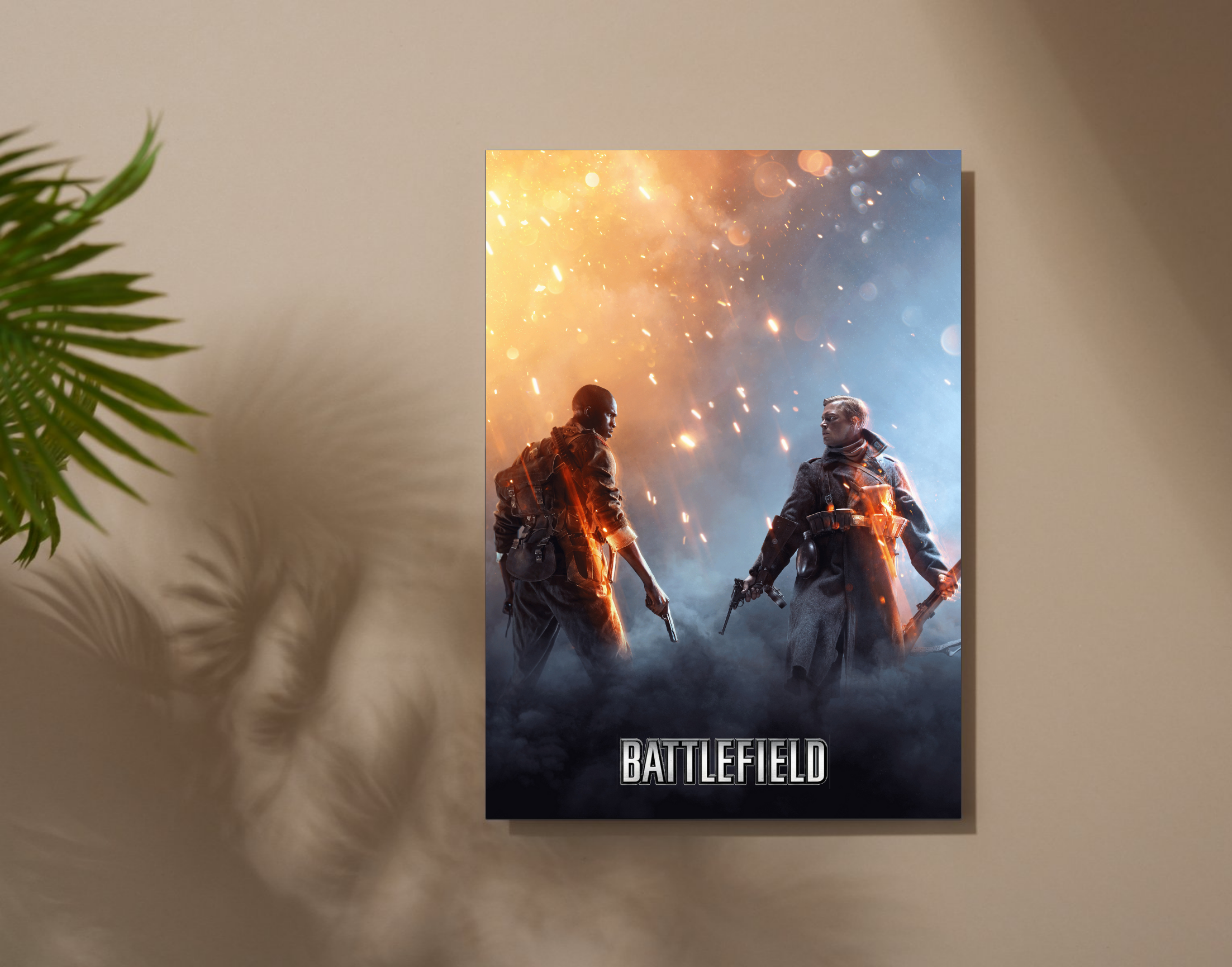 "BATTLEFIELD: GAMING"- Shiny & Sturdy Metallic Poster  Art That Pops & Sticks (Literally!)