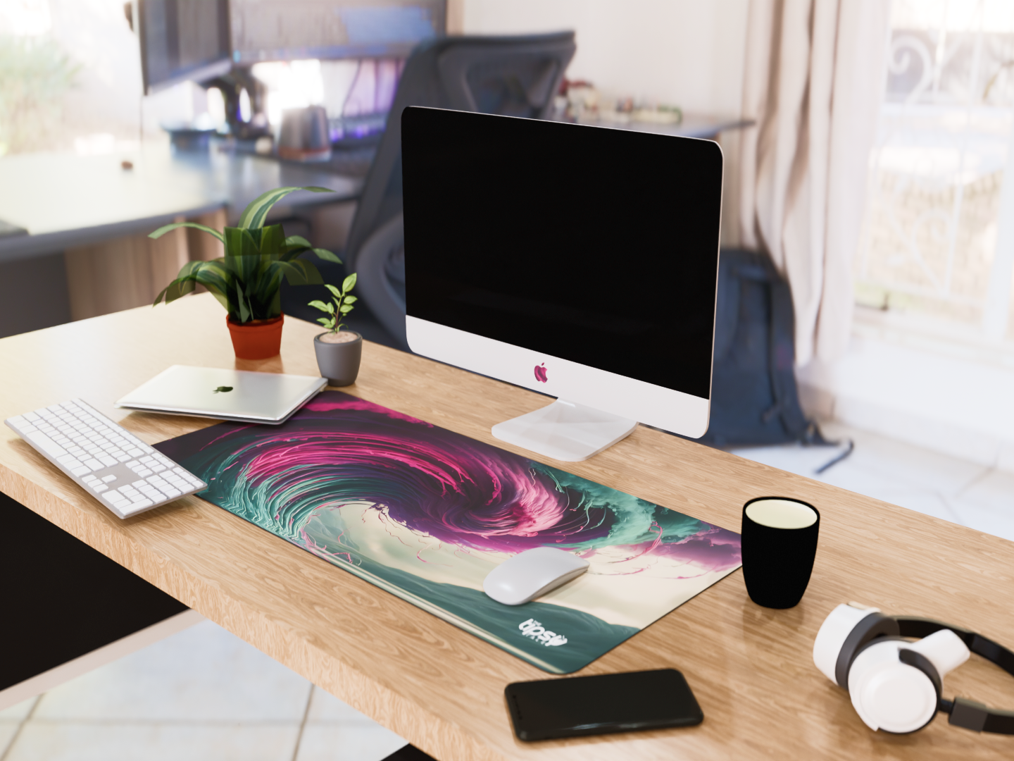 "Nature Meets Watercolor" Gaming Mousepad – Elevate Your Gaming Experience