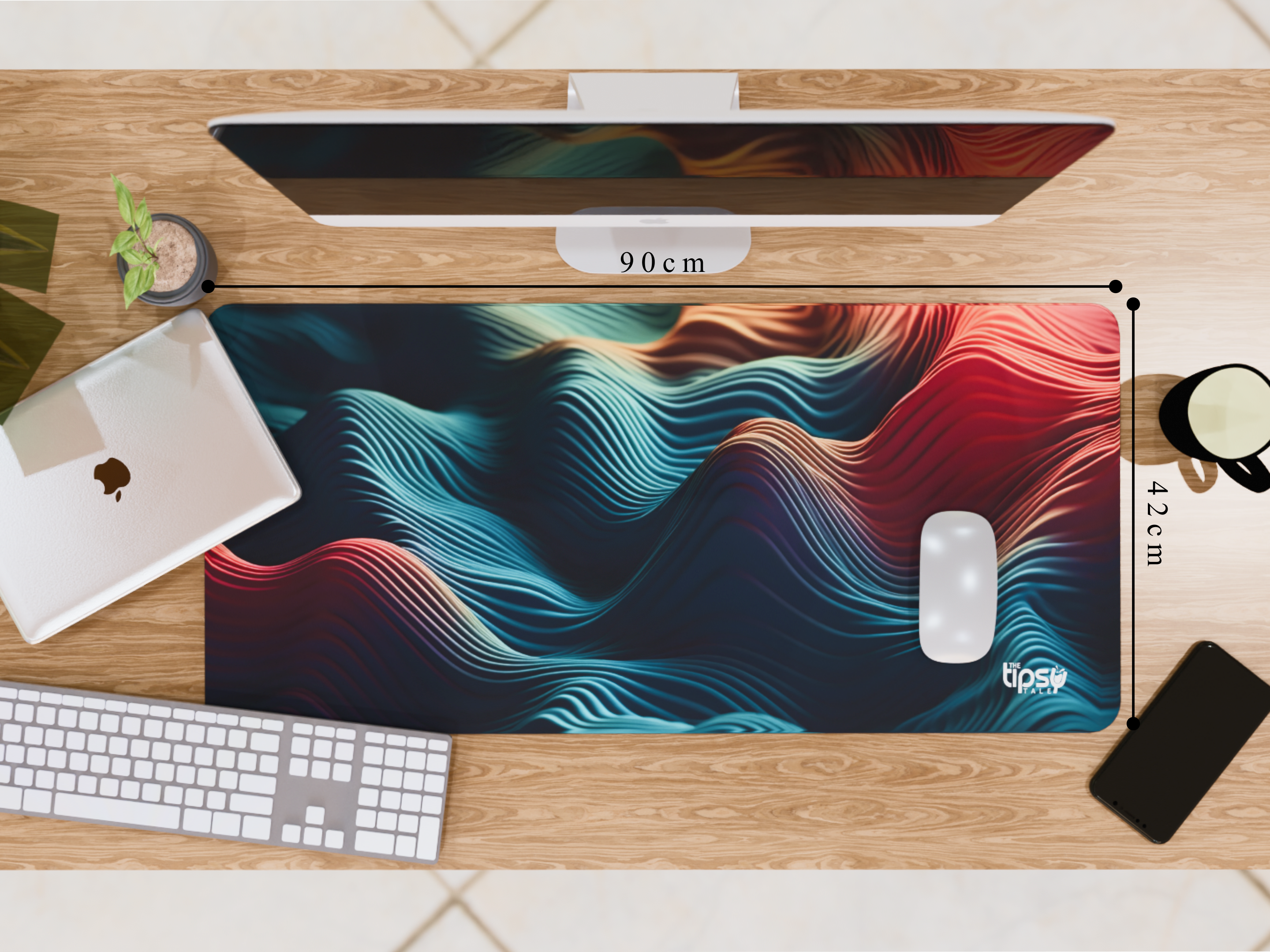 "Waves of Color" Gaming Mousepad – Elevate Your Gaming Experience