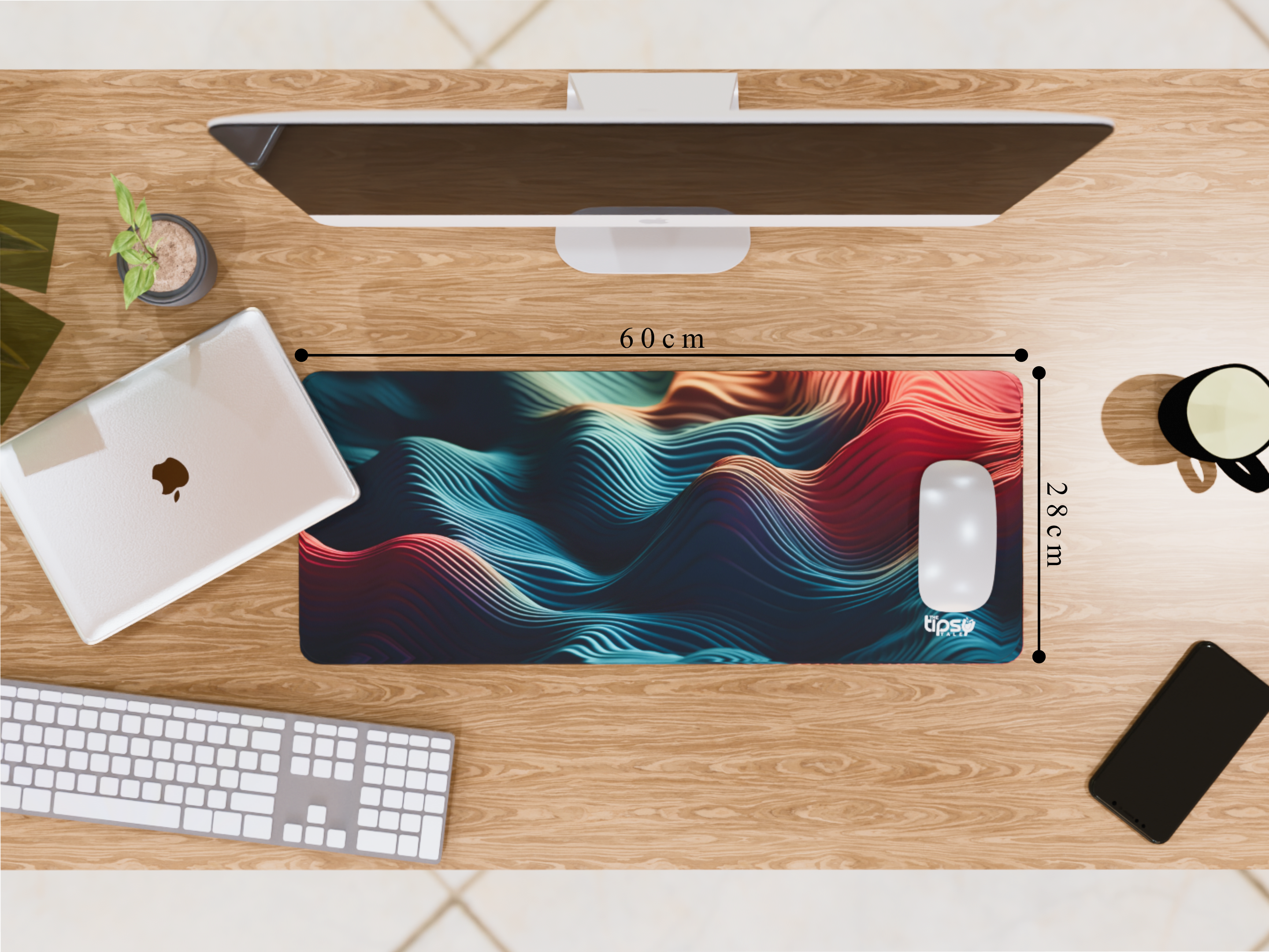 "Waves of Color" Gaming Mousepad – Elevate Your Gaming Experience