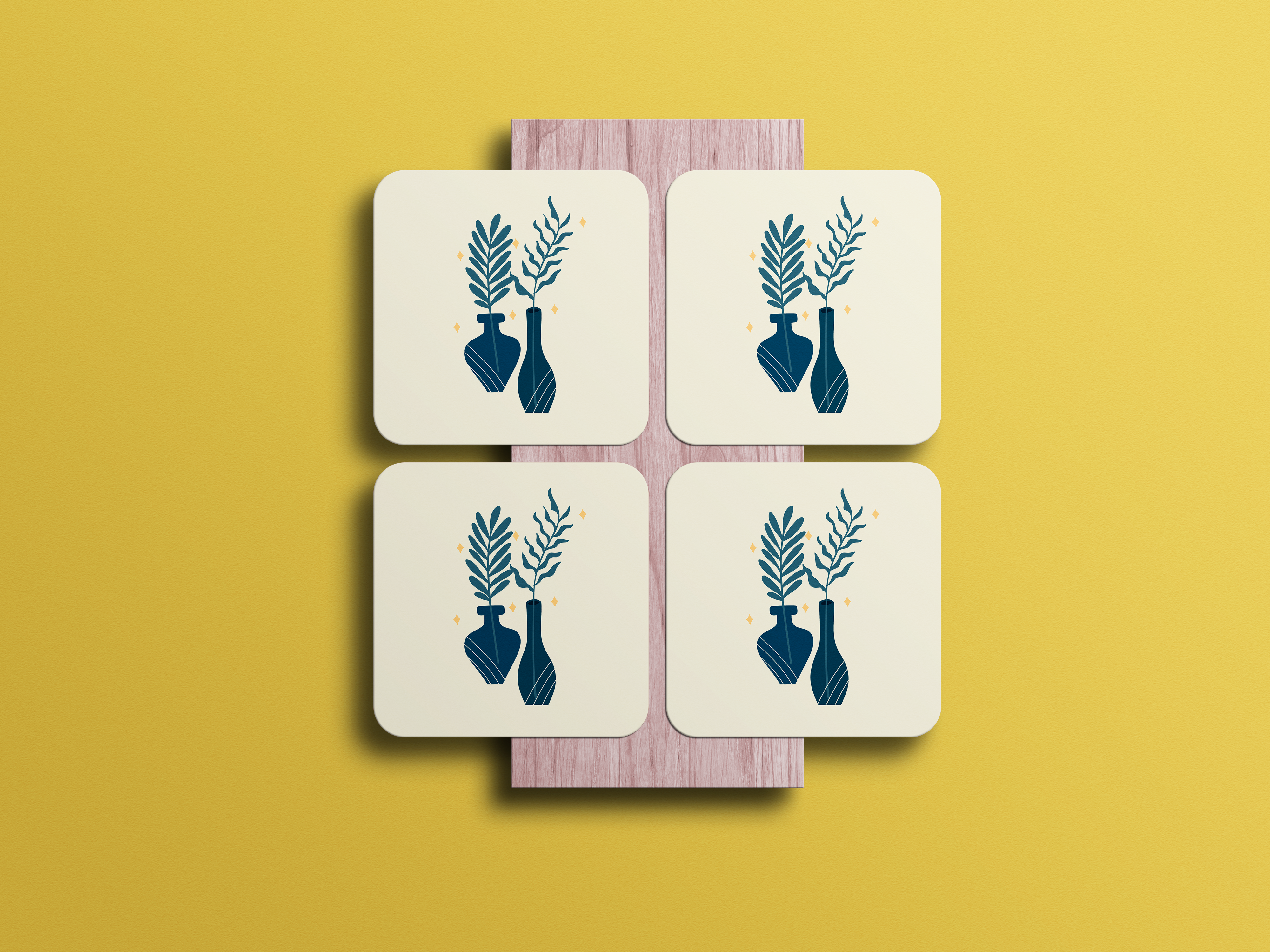 Elevate Your Tabletop with Vase Flair: Coaster Set