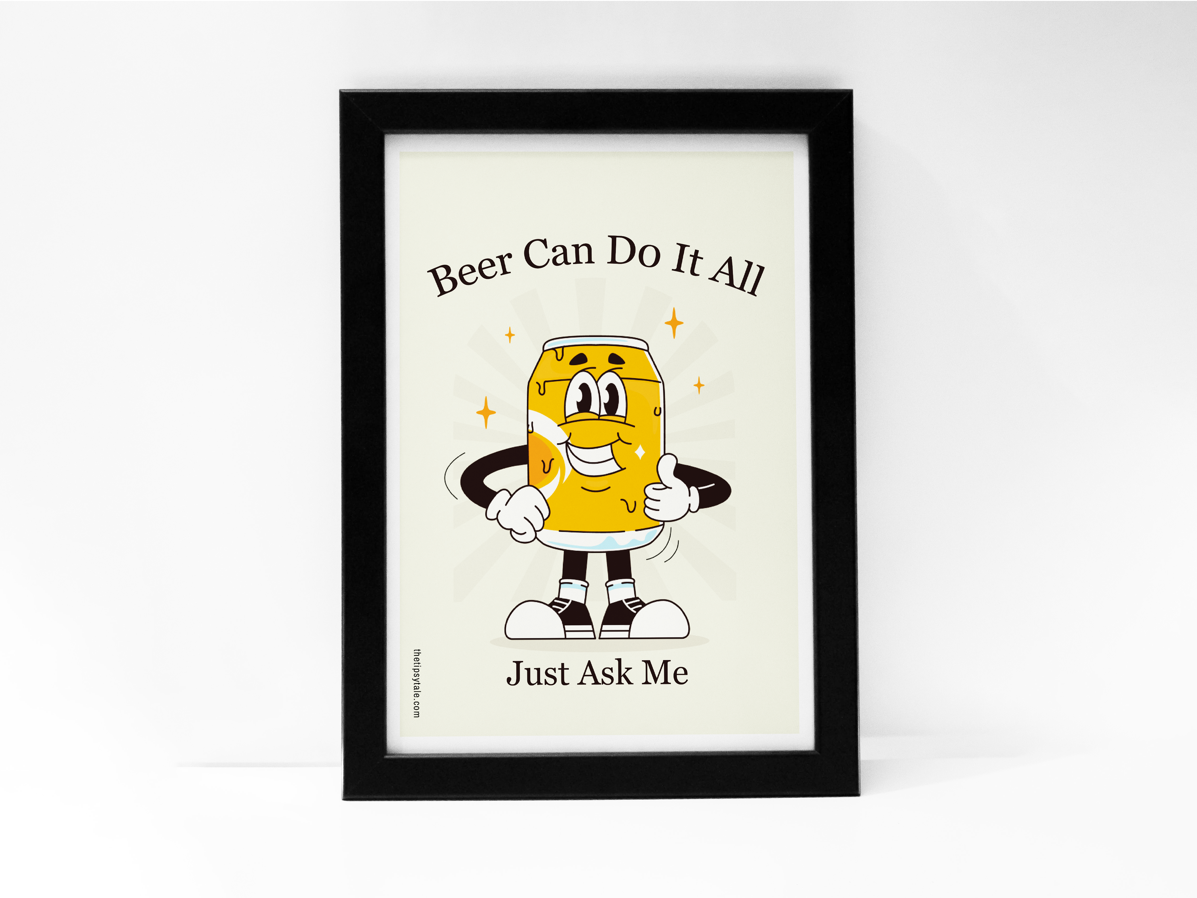 FRAMED "Beer can do it all. Just Ask Me!" Poster – A4 Size - Drinking Theme