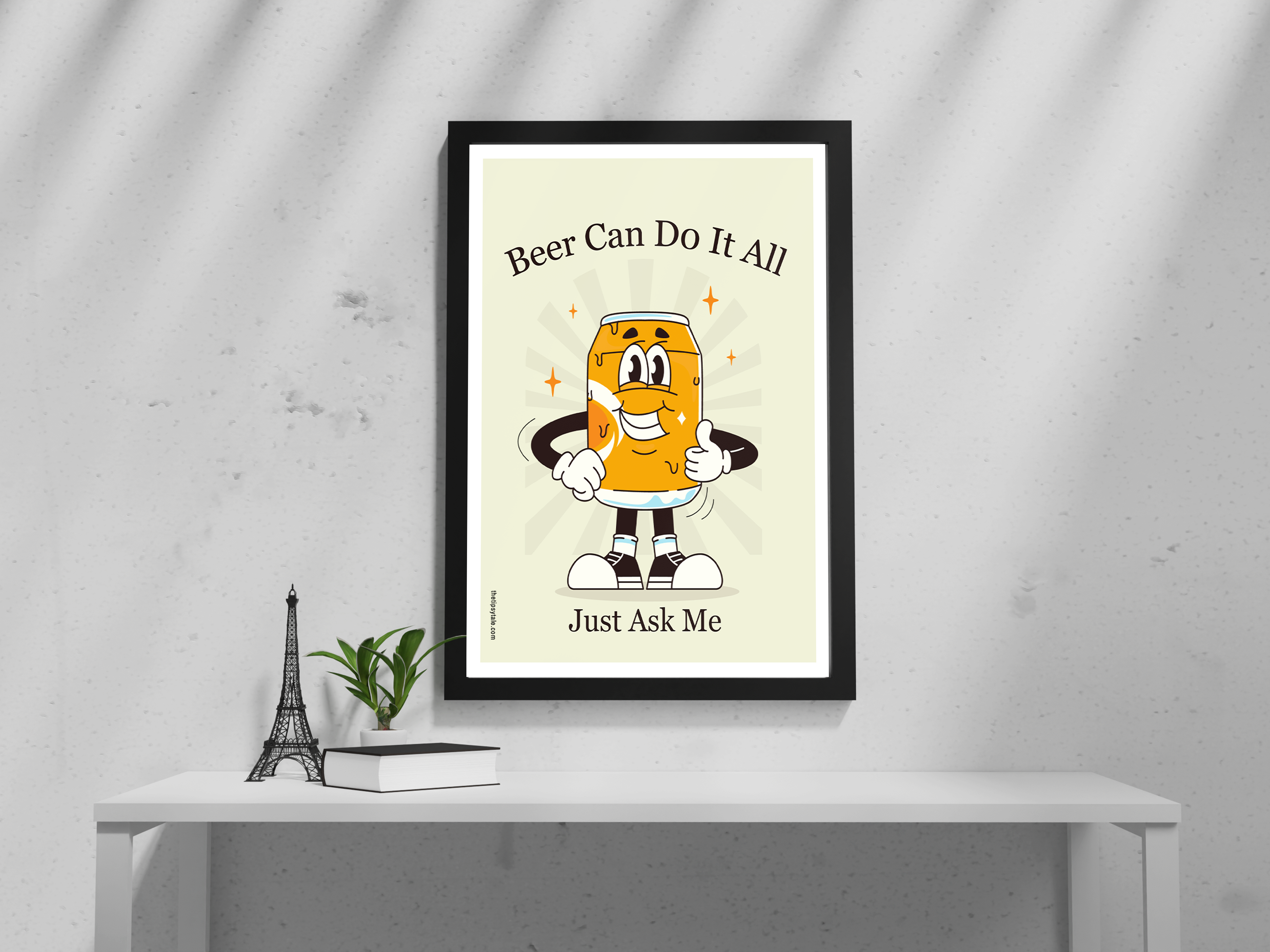 FRAMED "Beer can do it all. Just Ask Me!" Poster – A4 Size - Drinking Theme