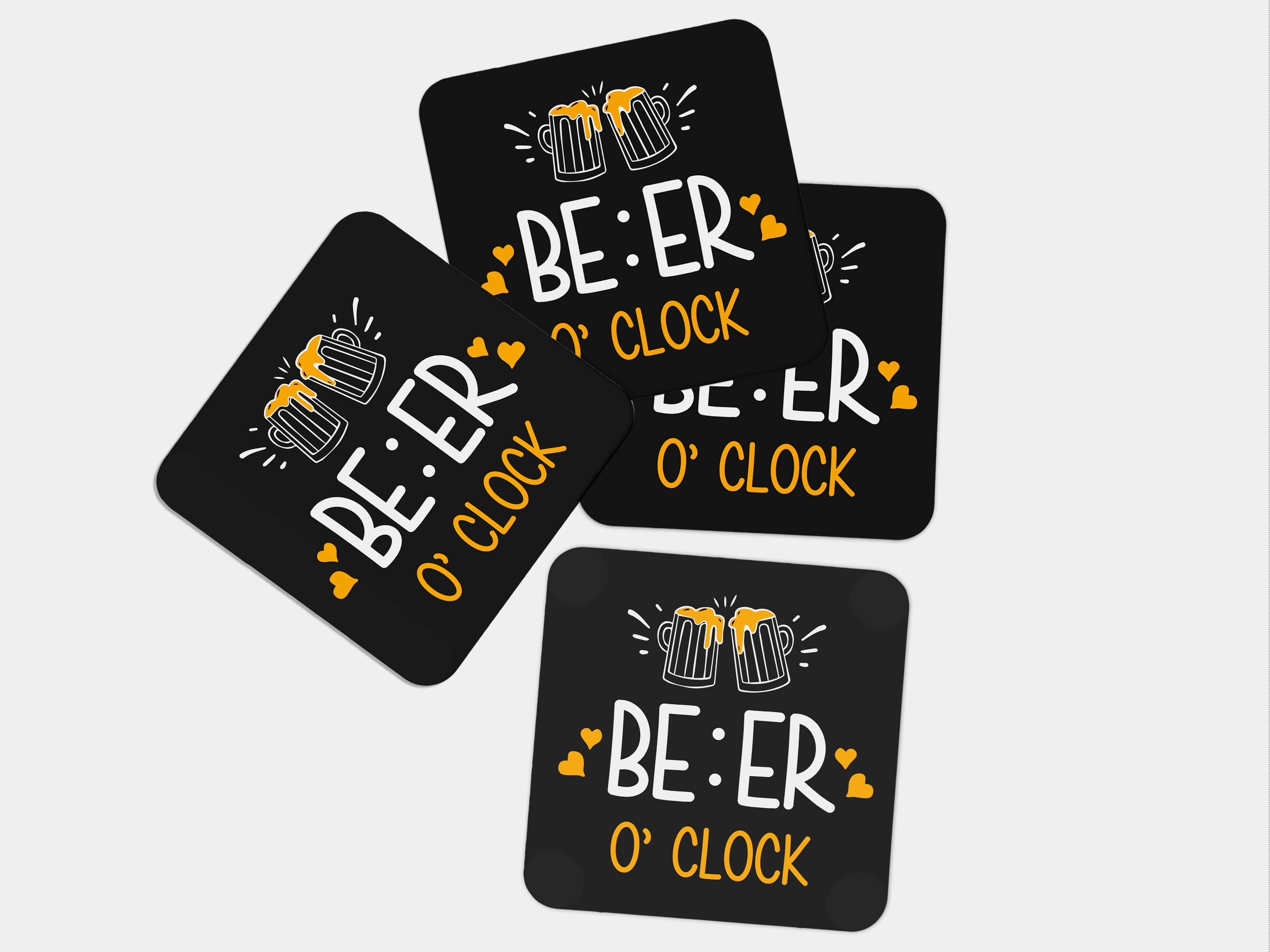 Elevate Your Happy Hour Experience: Beer O'Clock Coaster Set