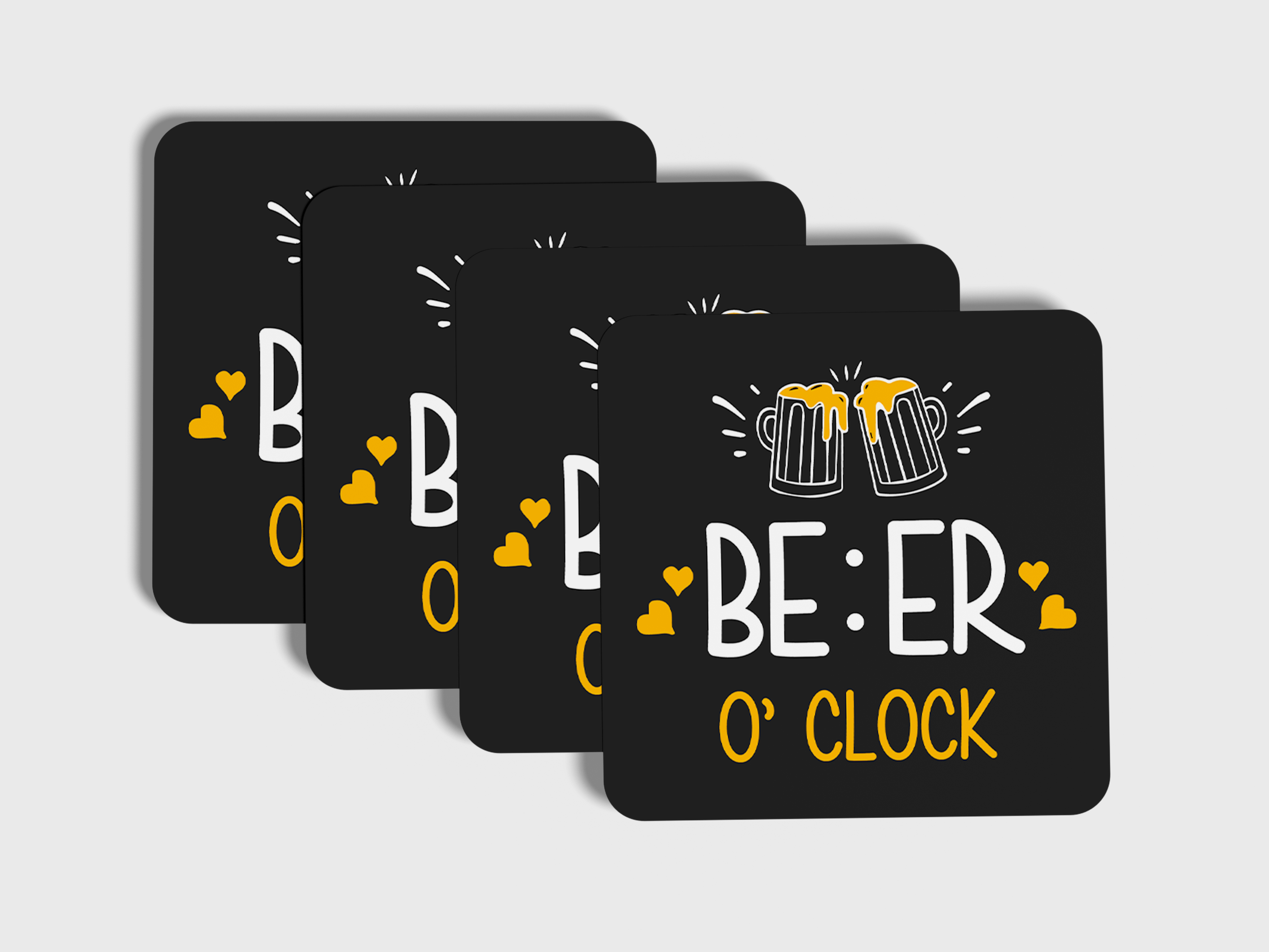 Elevate Your Happy Hour Experience: Beer O'Clock Coaster Set