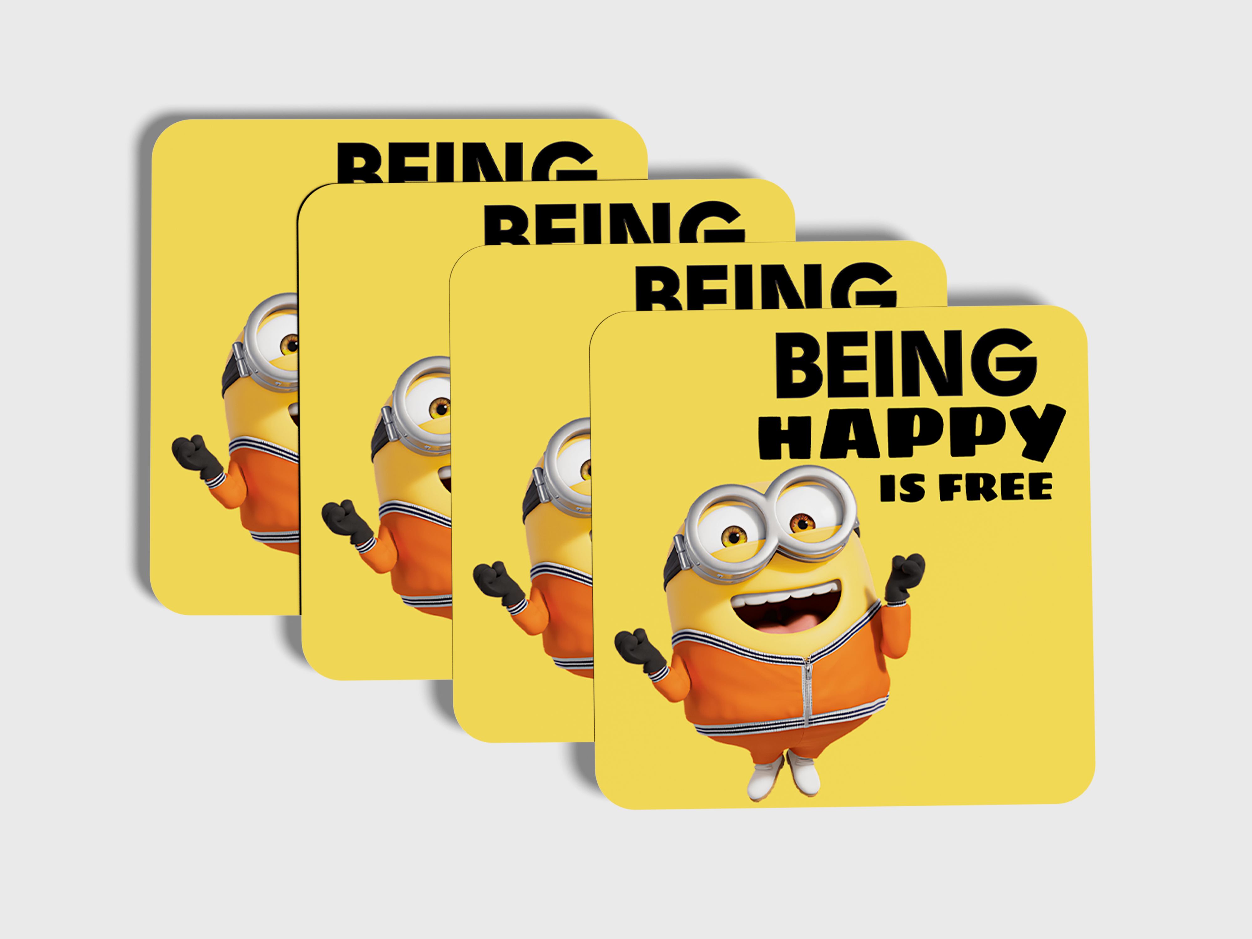 Giggle your day through with a Happy Face: Minion Coaster