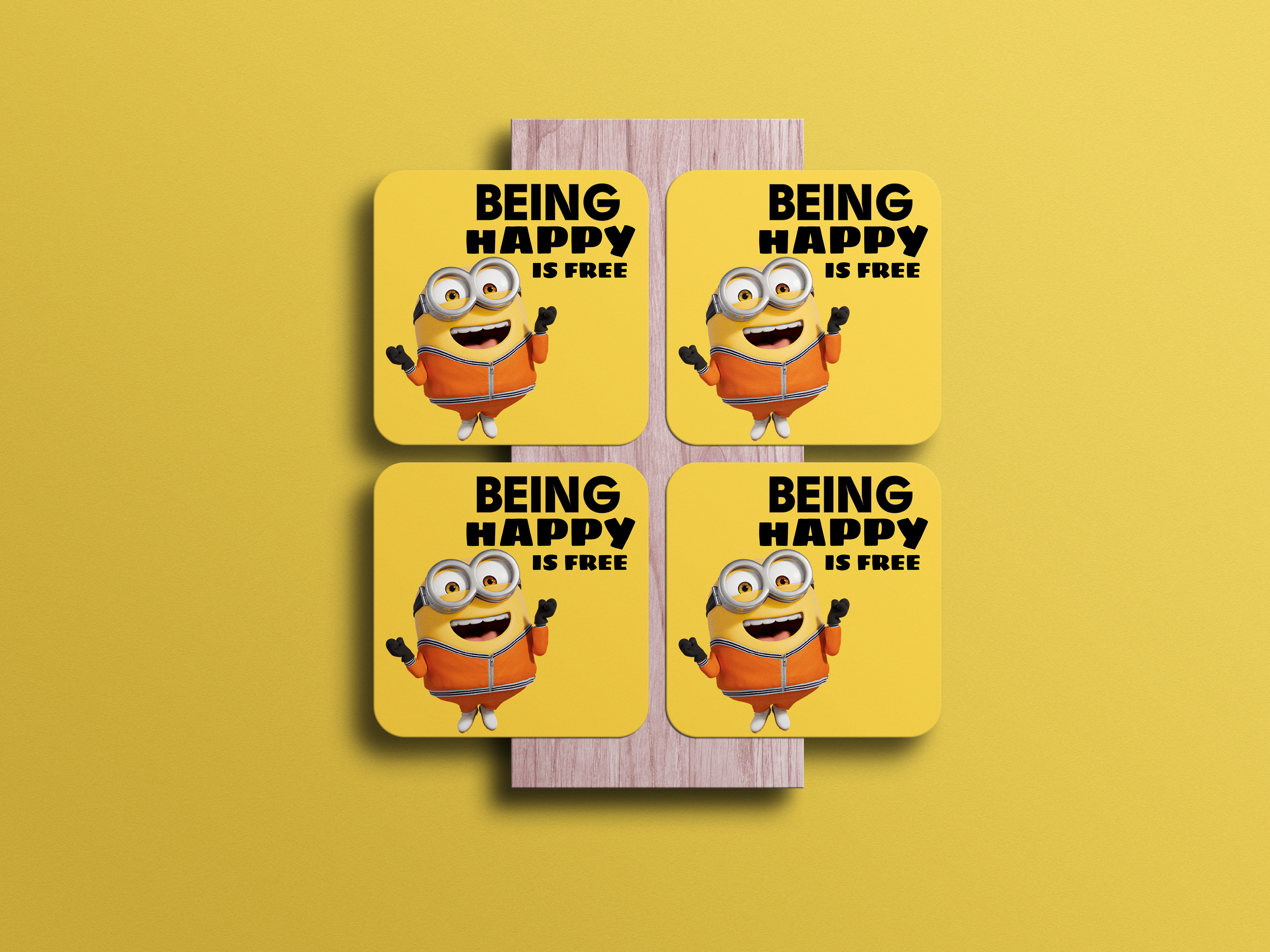 Giggle your day through with a Happy Face: Minion Coaster