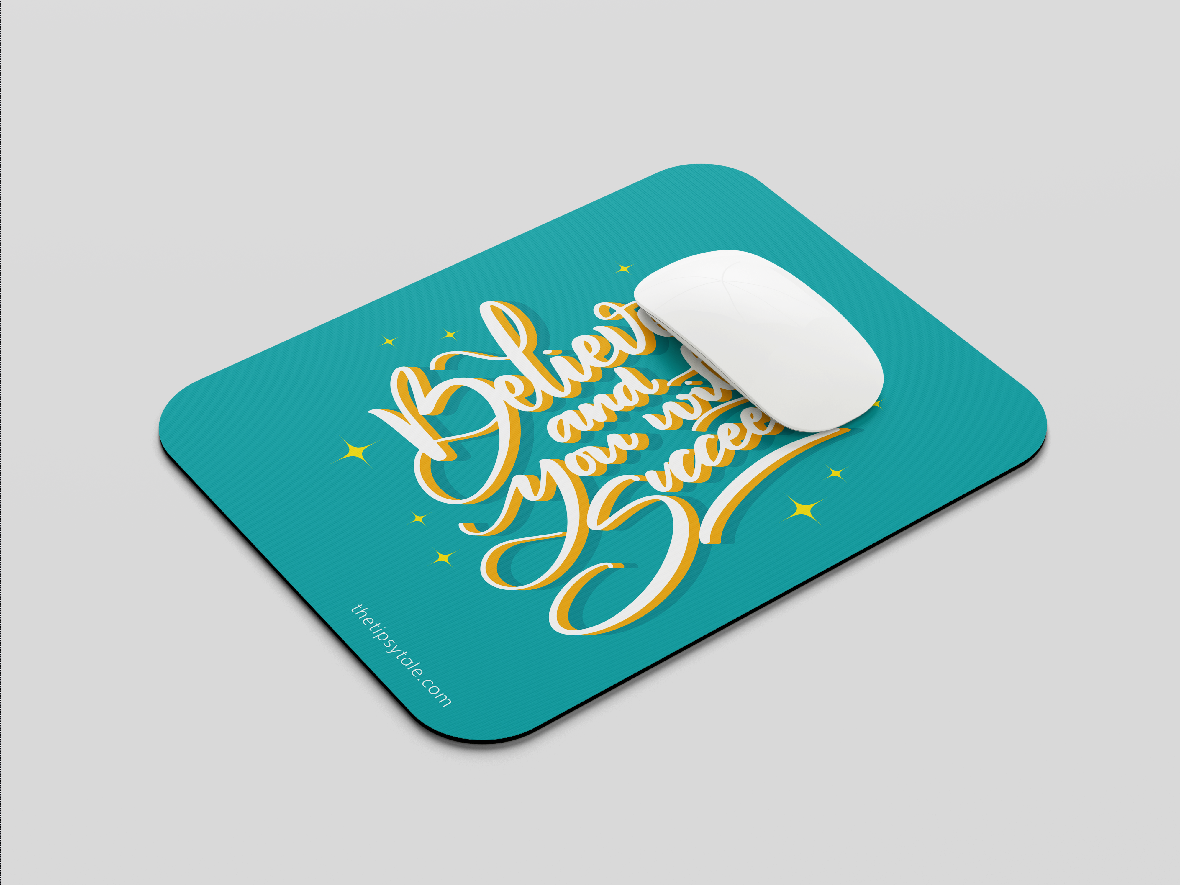 "Believe and Succeed" Mousepad – Enhance Your Workspace with Style