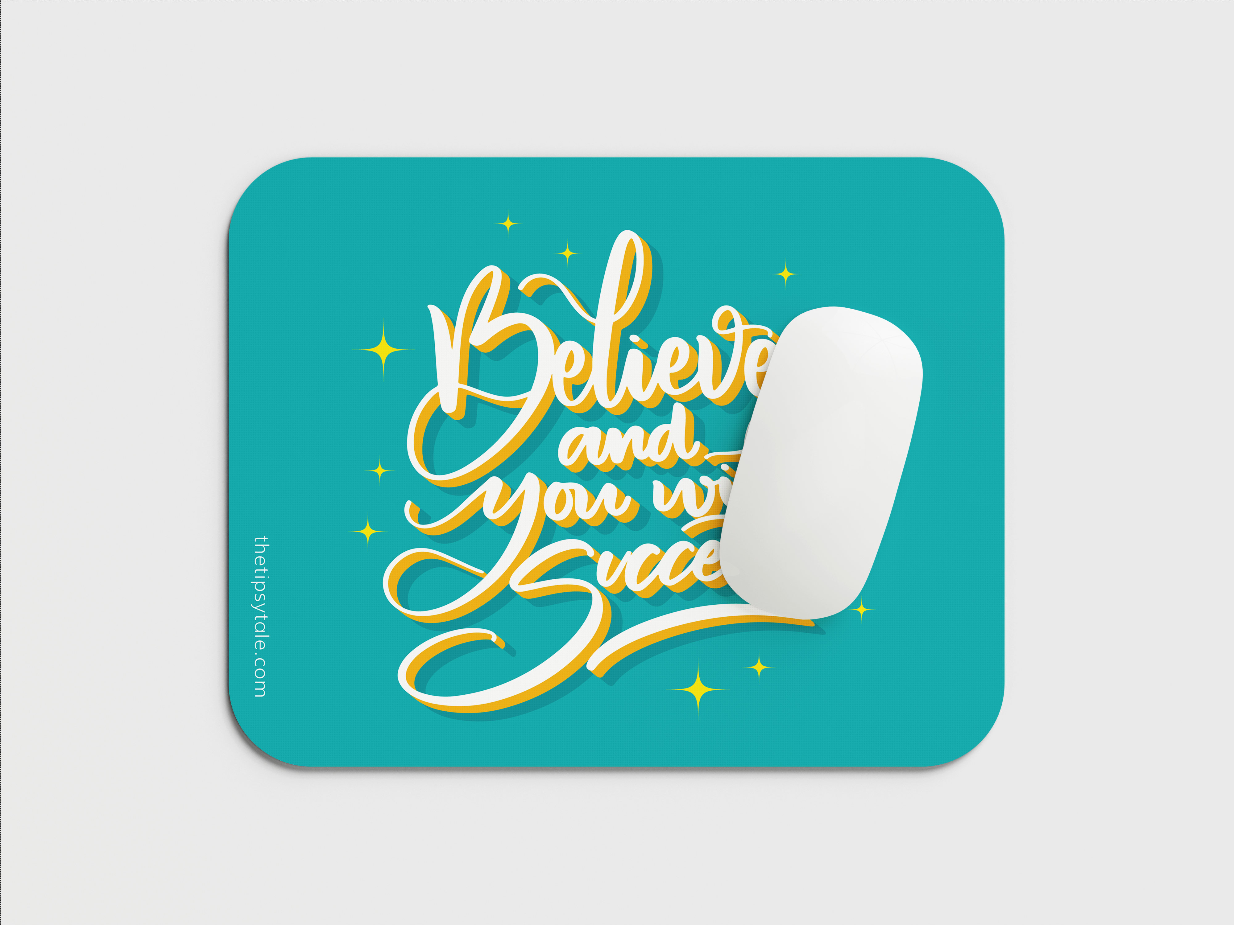 "Believe and Succeed" Mousepad – Enhance Your Workspace with Style