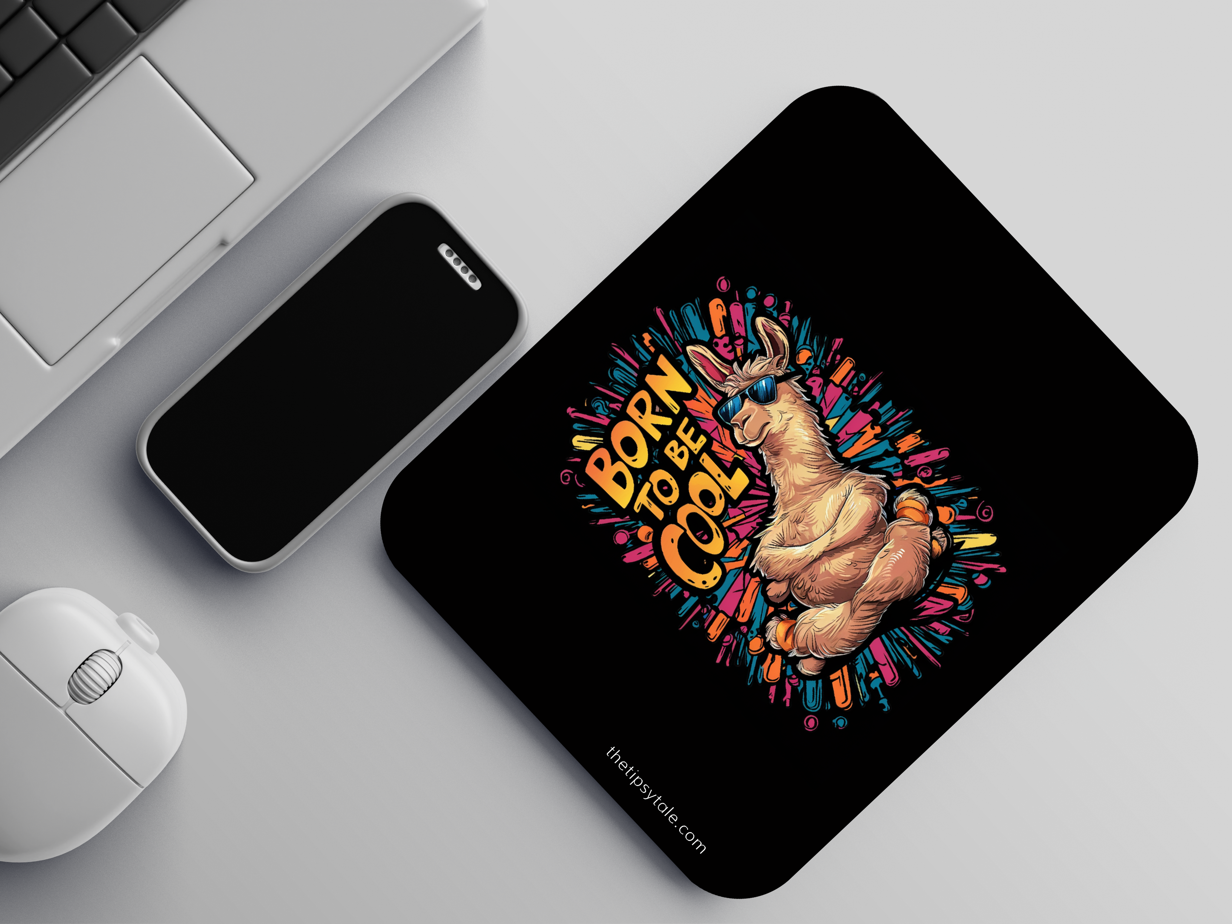 "Born to be cool" Mousepad – Enhance Your Workspace with Style