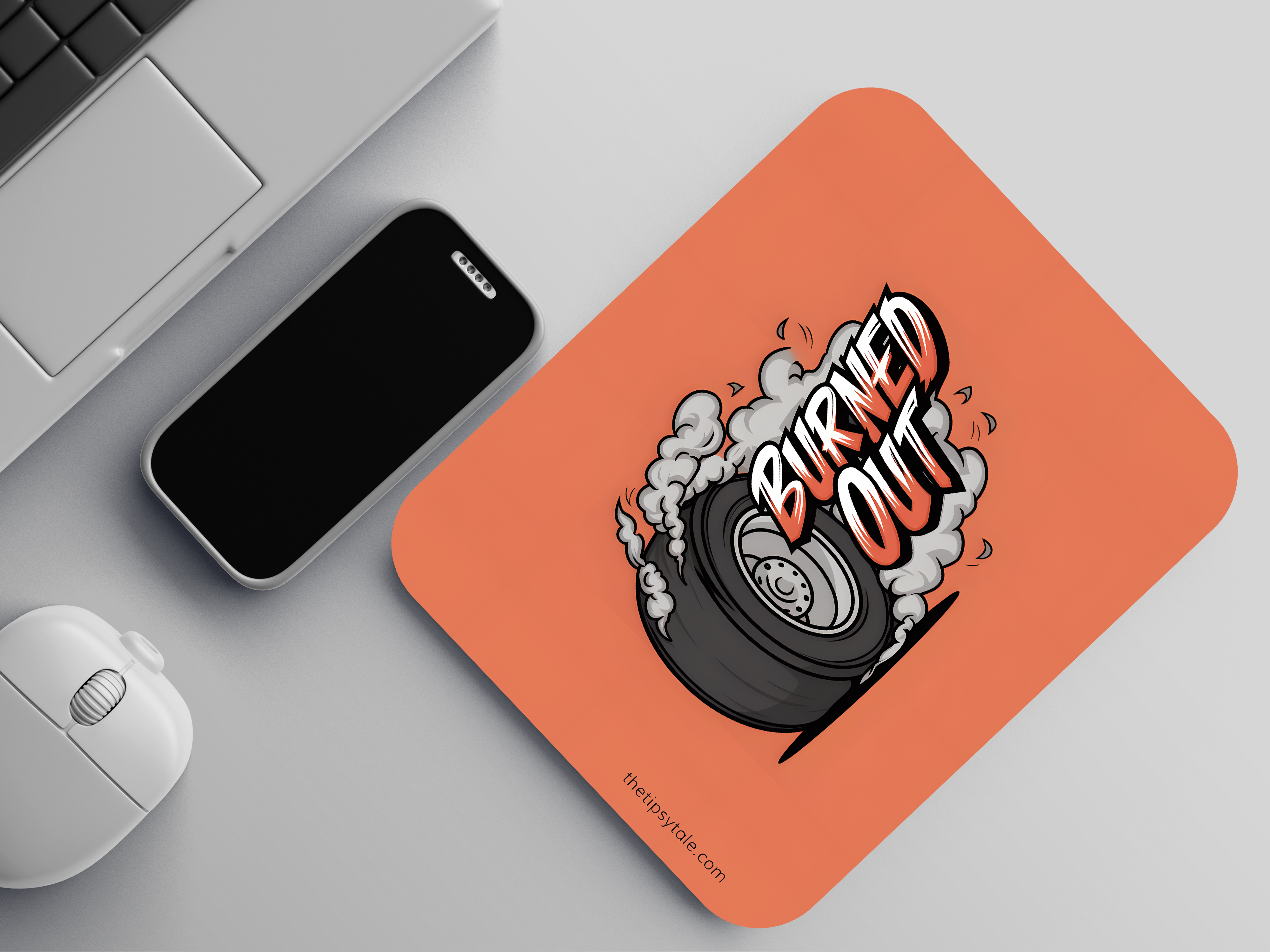 "Burnt Out" Mousepad – Enhance Your Workspace with Style