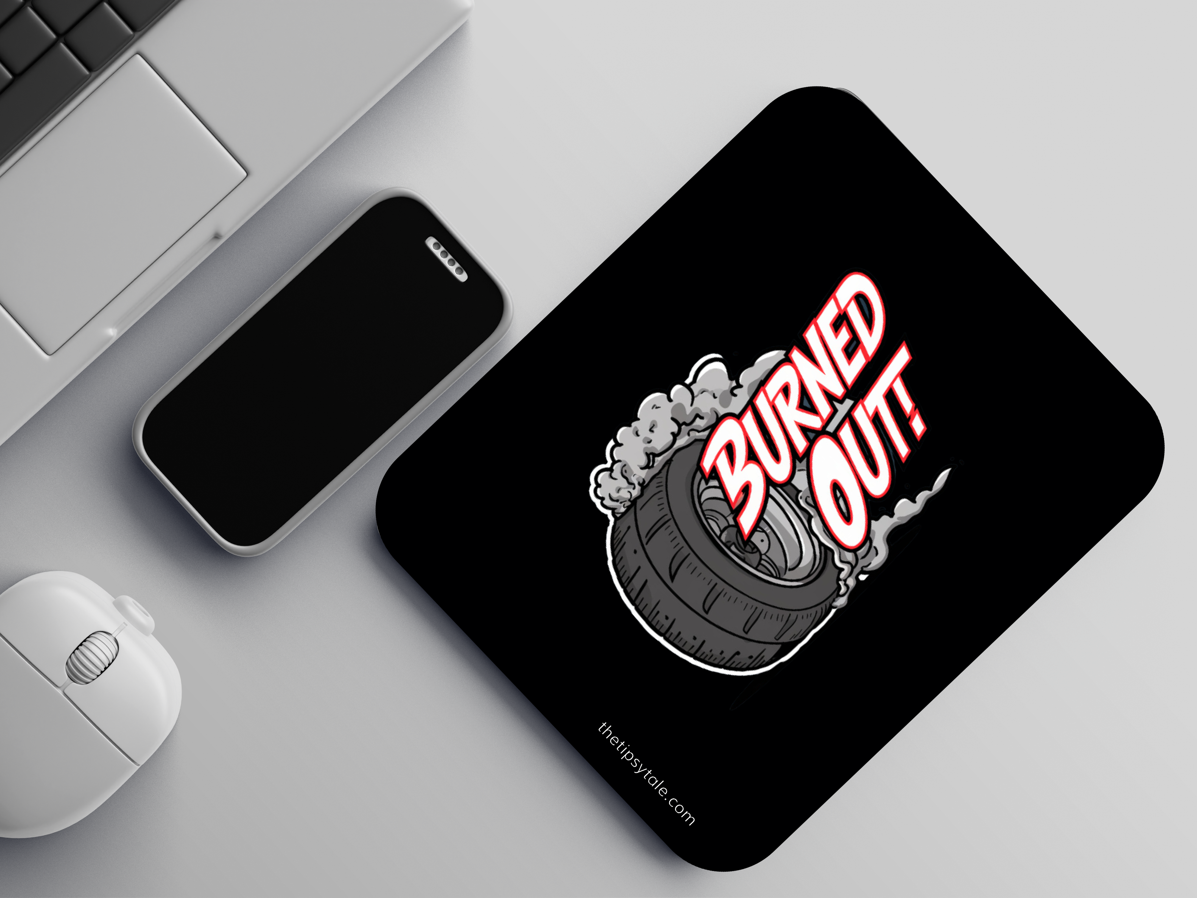 "Burnt Out" Mousepad – Enhance Your Workspace with Style