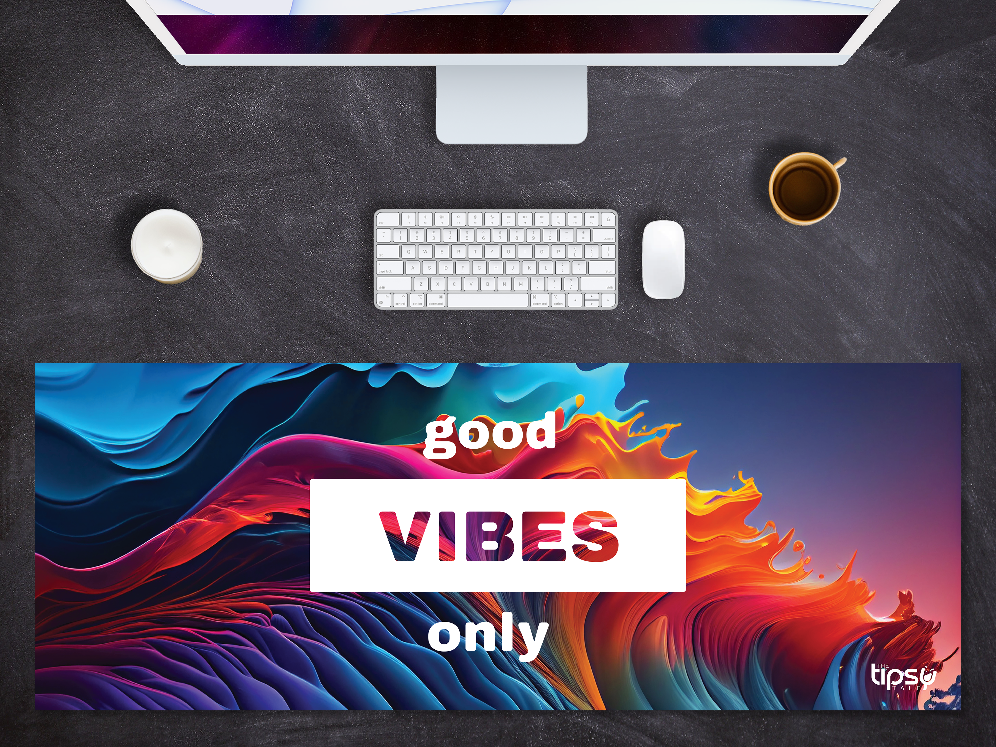 "Good Vibes Only" Gaming Mousepad – Elevate Your Gaming Experience