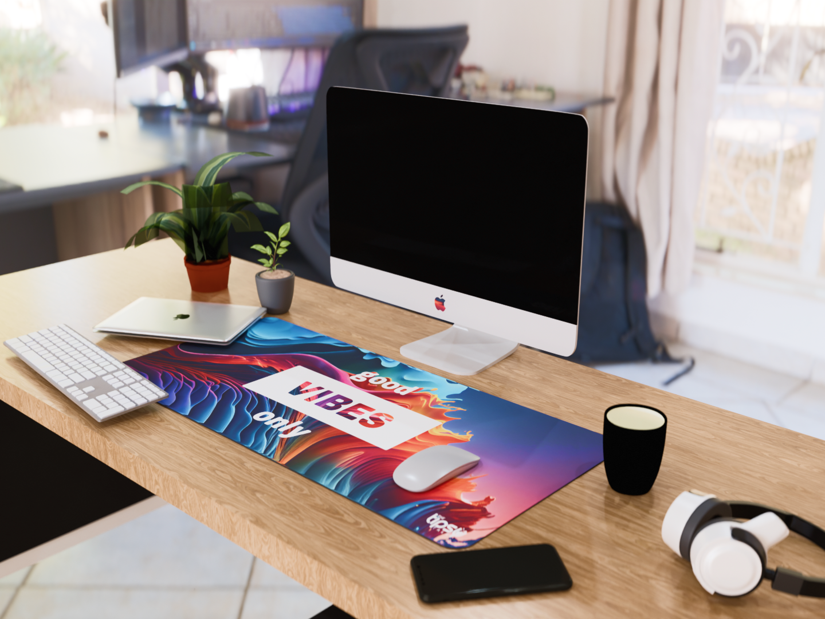 "Good Vibes Only" Gaming Mousepad – Elevate Your Gaming Experience