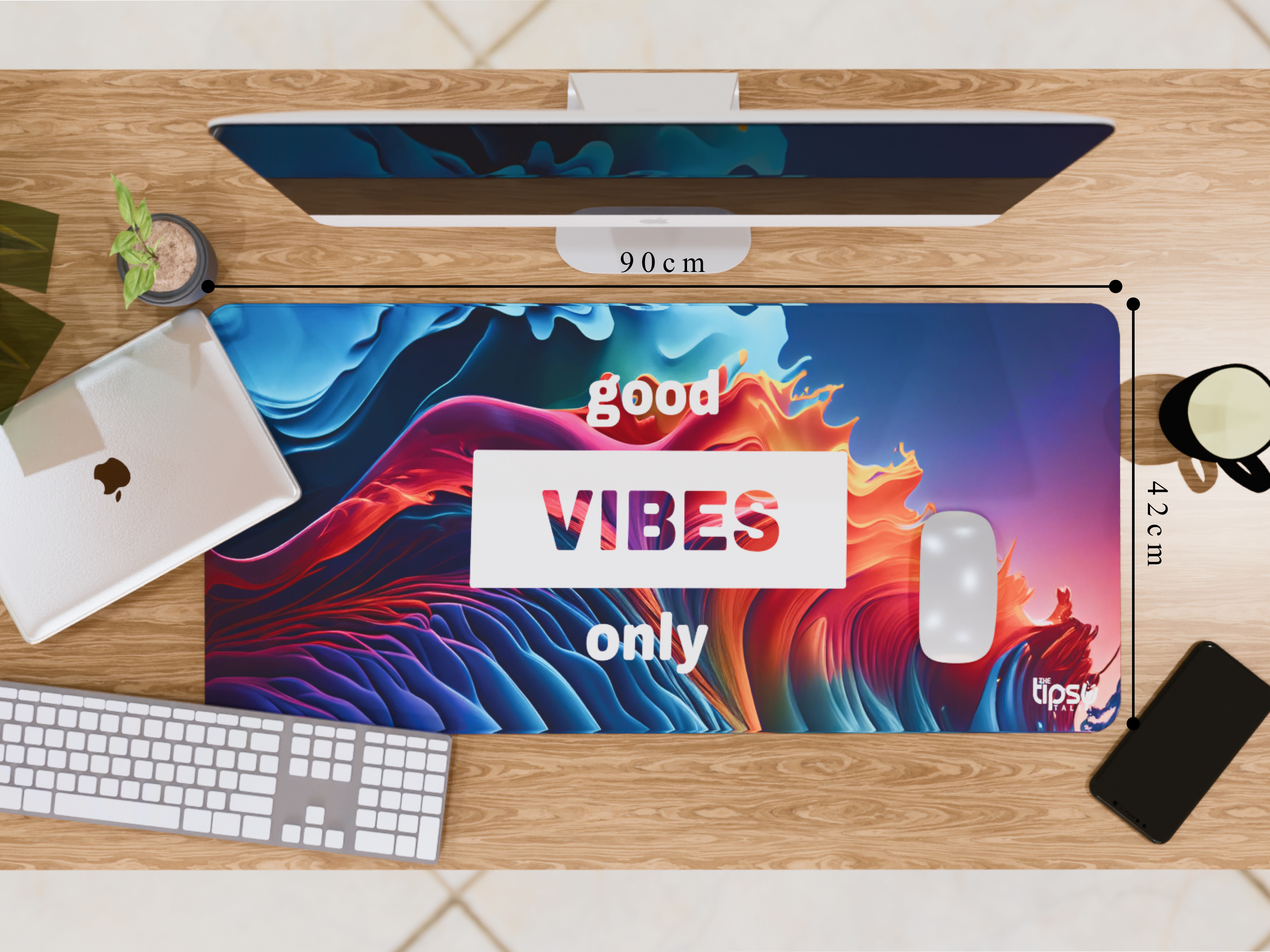 "Good Vibes Only" Gaming Mousepad – Elevate Your Gaming Experience