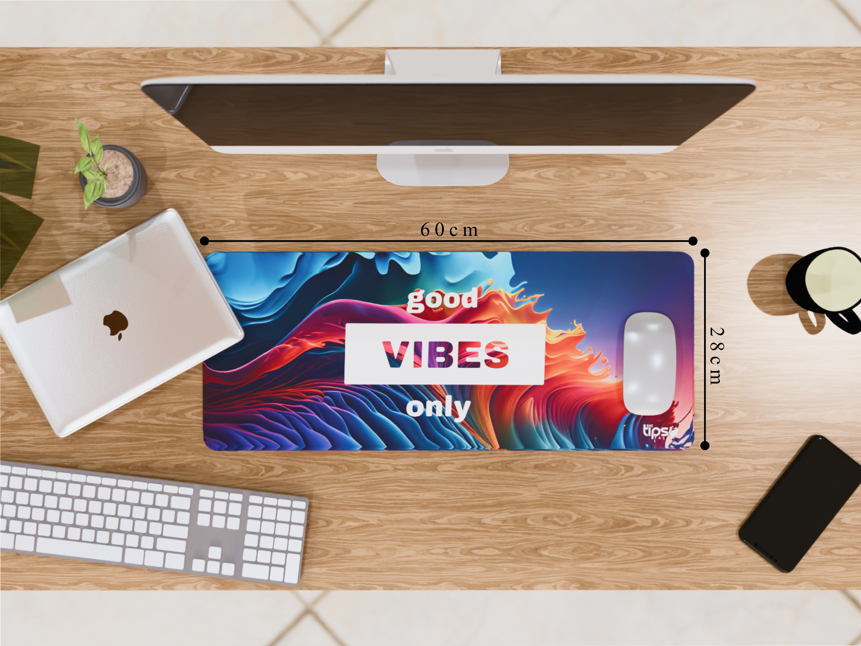 "Good Vibes Only" Gaming Mousepad – Elevate Your Gaming Experience