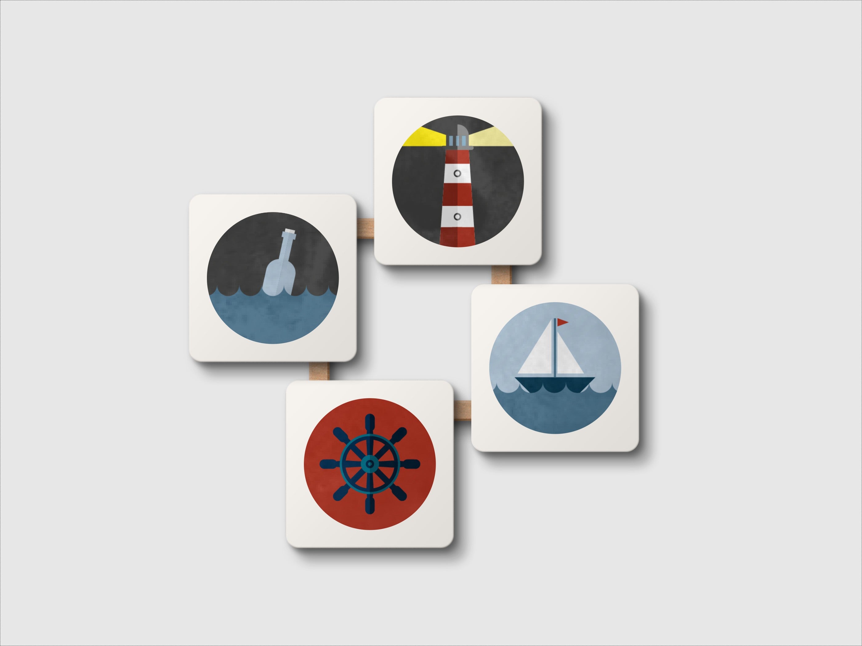 'Icon Funster' Coaster Set of 4