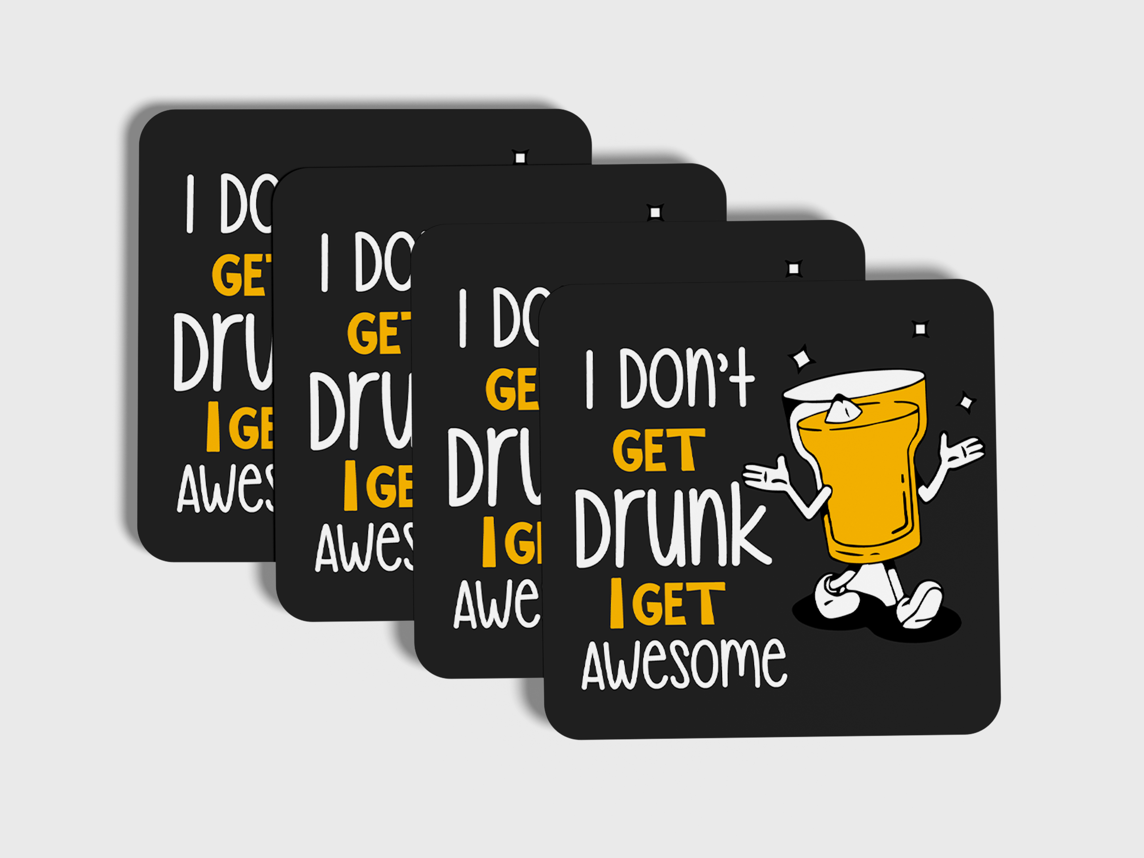 Mere Ko nasha nahi chadta with ek drink: Drink Coaster