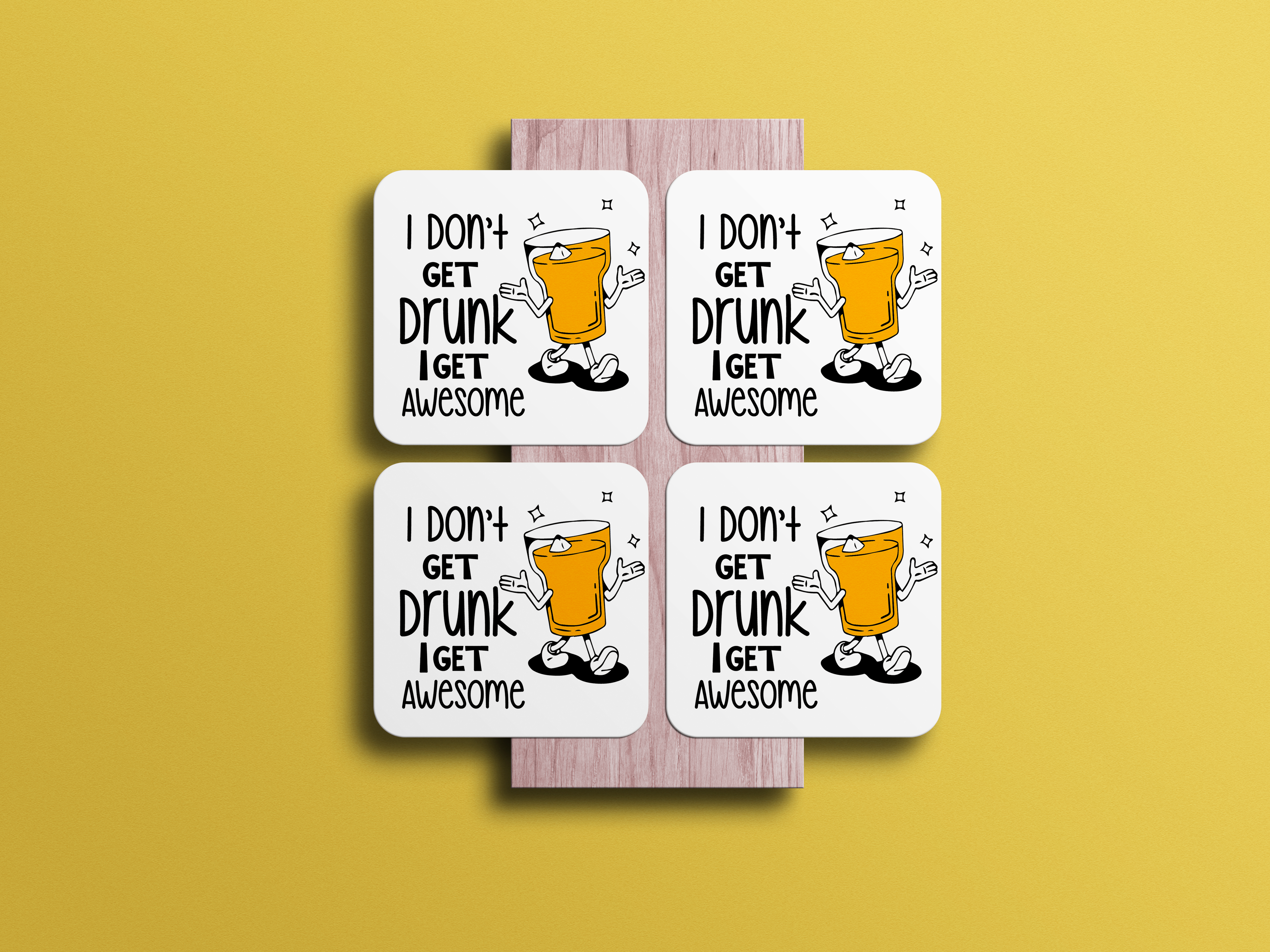 Mere Ko nasha nahi chadta with ek drink: Drink Coaster