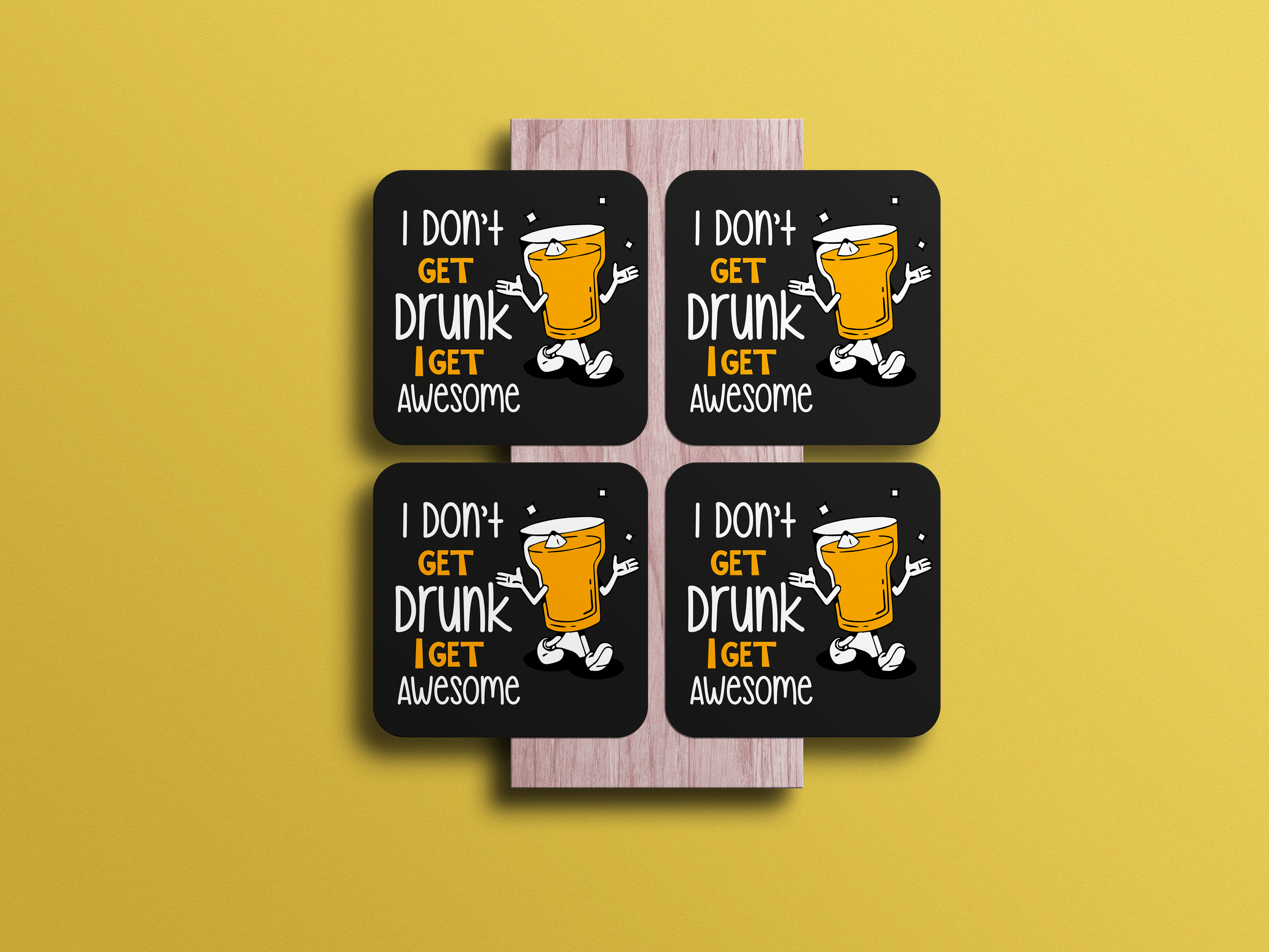 Mere Ko nasha nahi chadta with ek drink: Drink Coaster