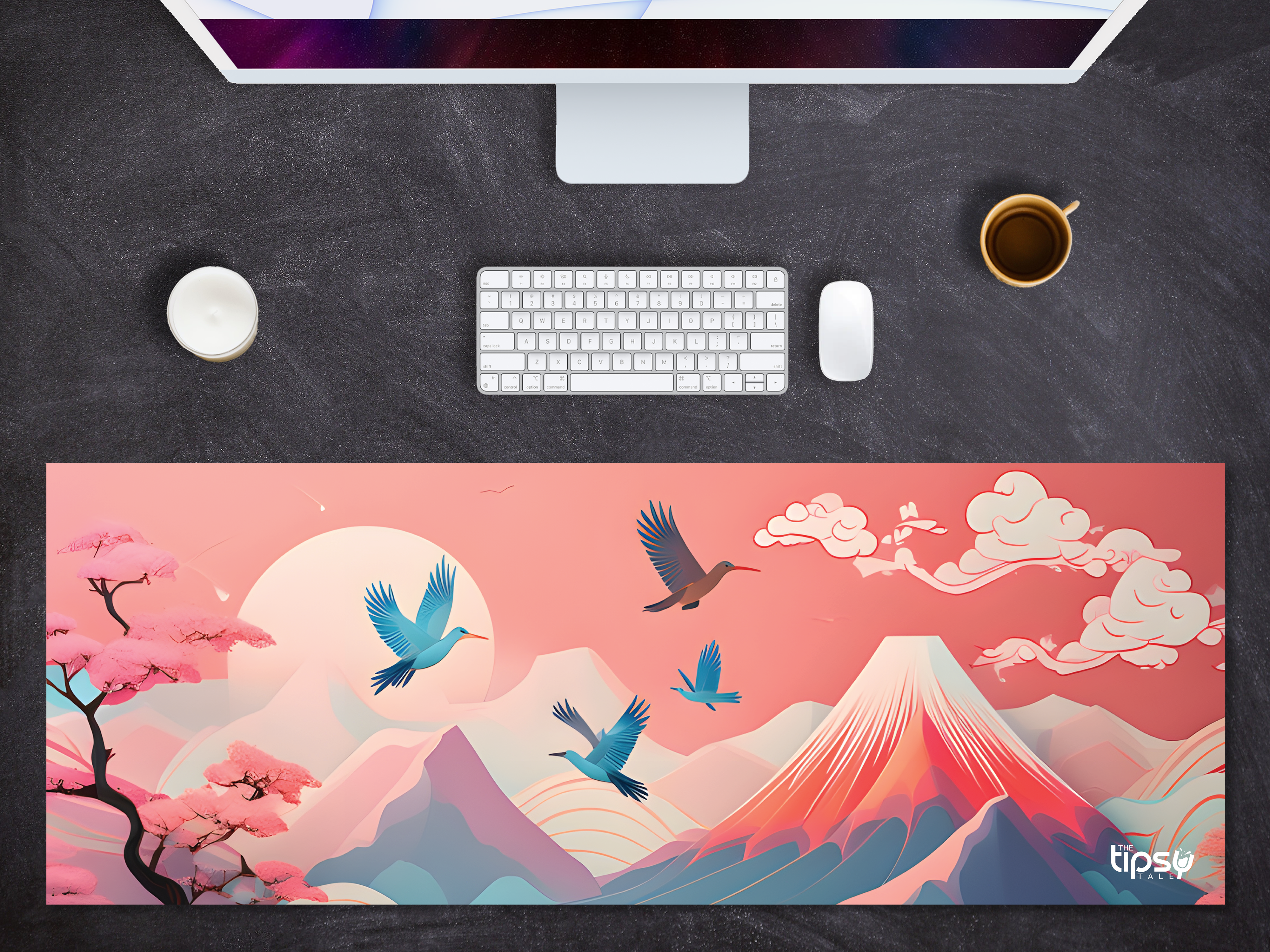 "Cherry Blooming" Gaming Mousepad – Elevate Your Gaming Experience