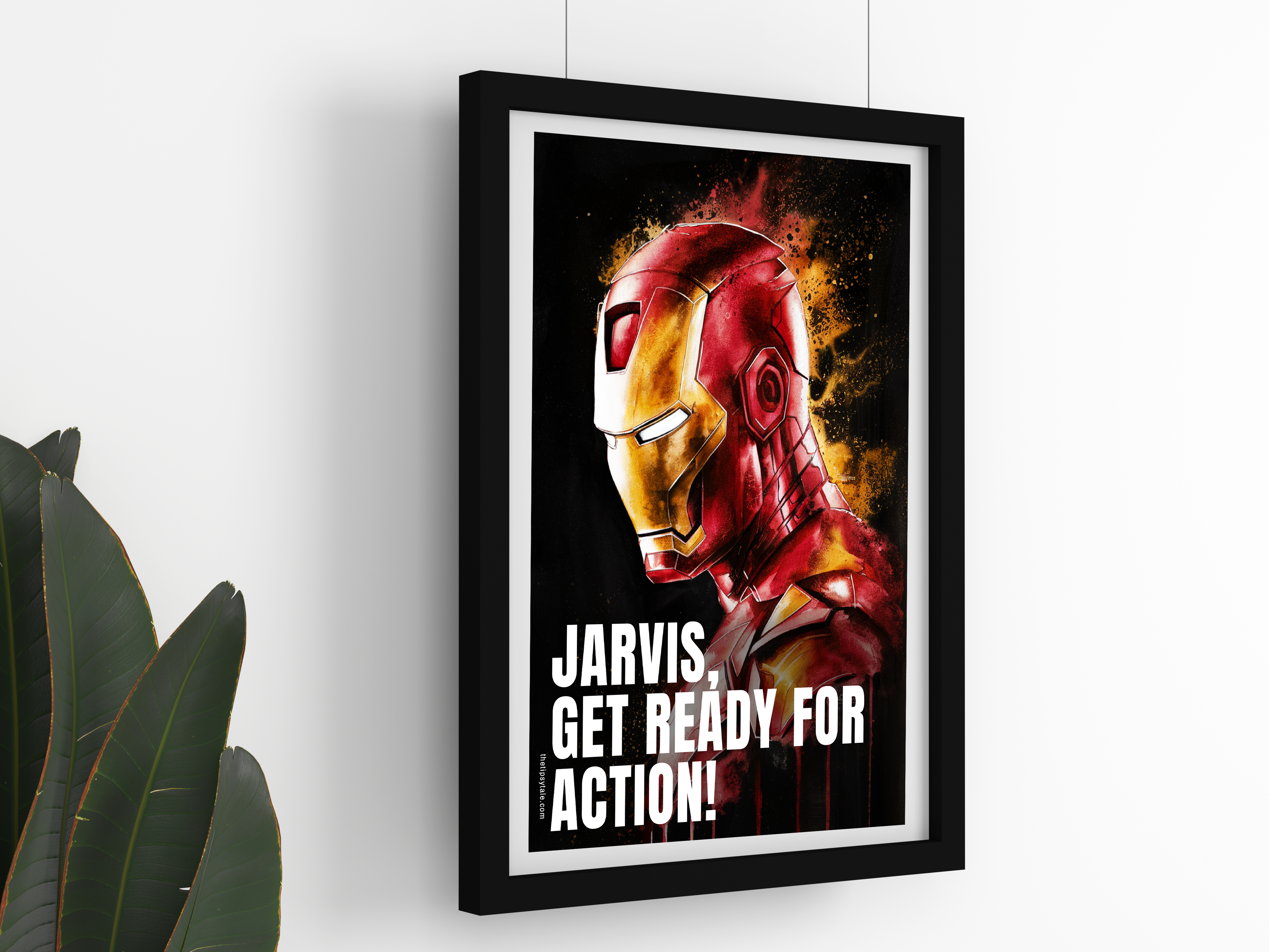 FRAMED "Jarvis Get ready for Action" Poster – A4 Size - Marvel Theme