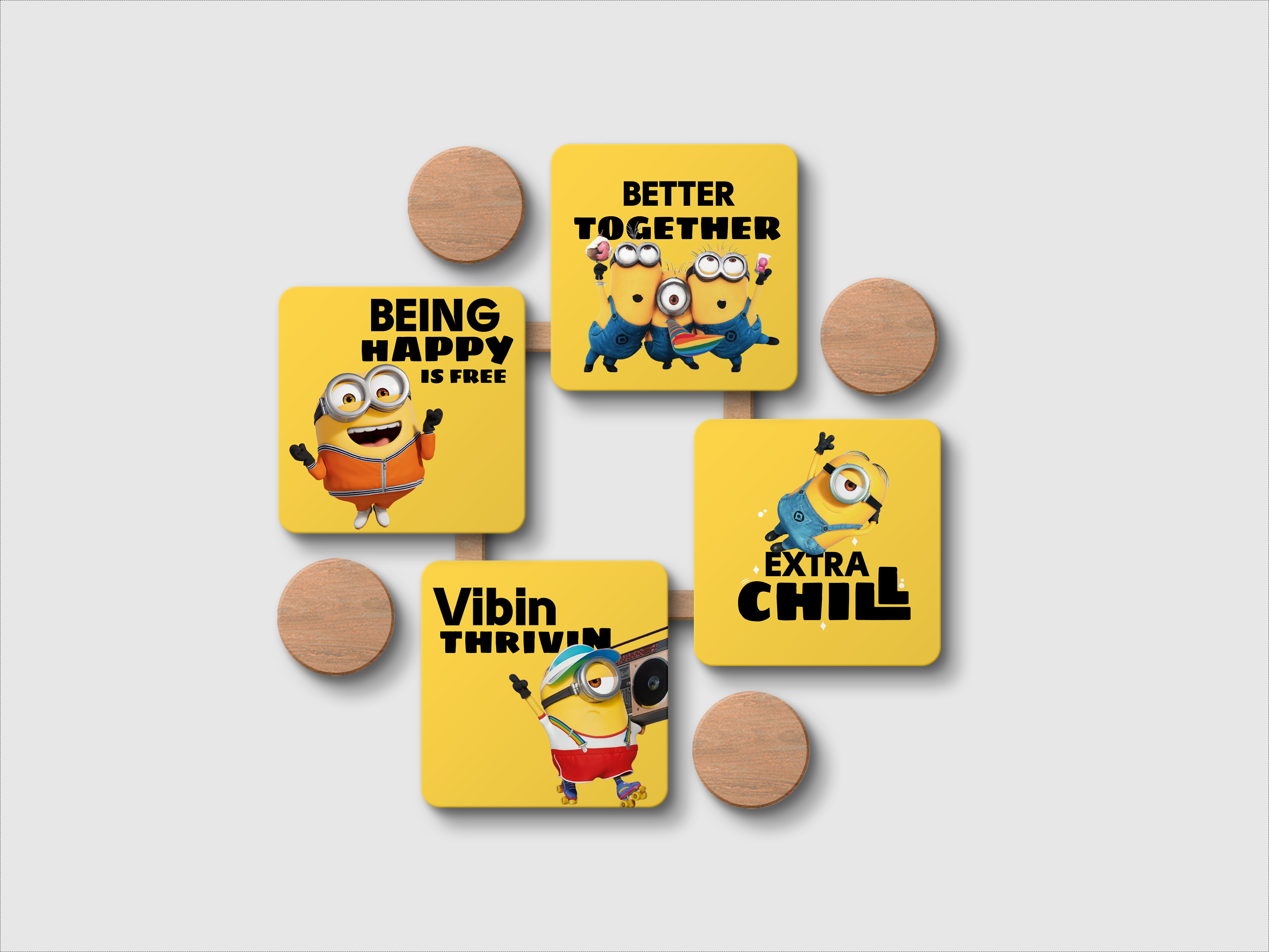 Minions Fun Pack 4 Set Coaster - Enjoy Every Moment with Playful Minions!