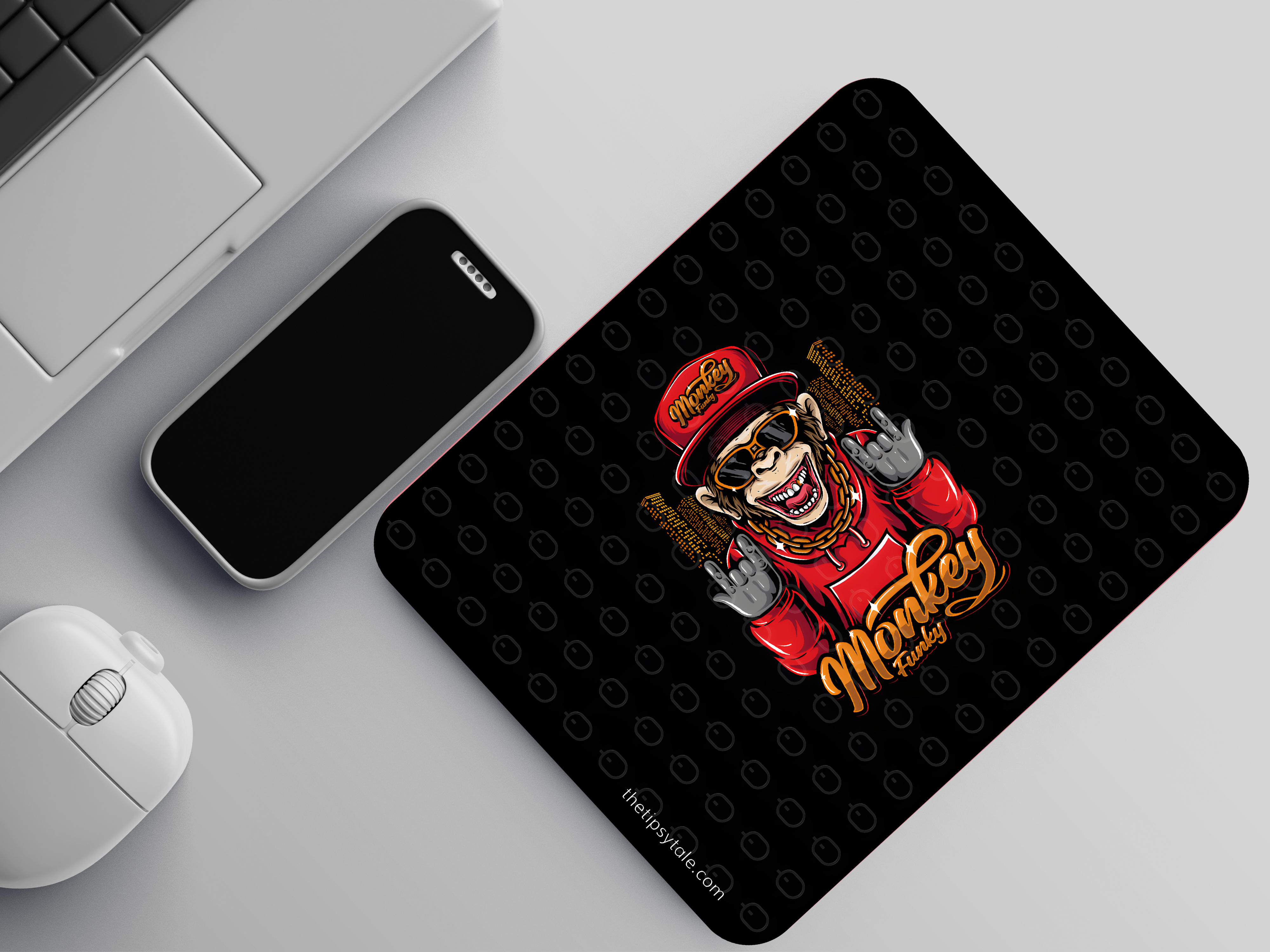 "Rock Like A Monkey" Mousepad – Enhance Your Workspace with Style