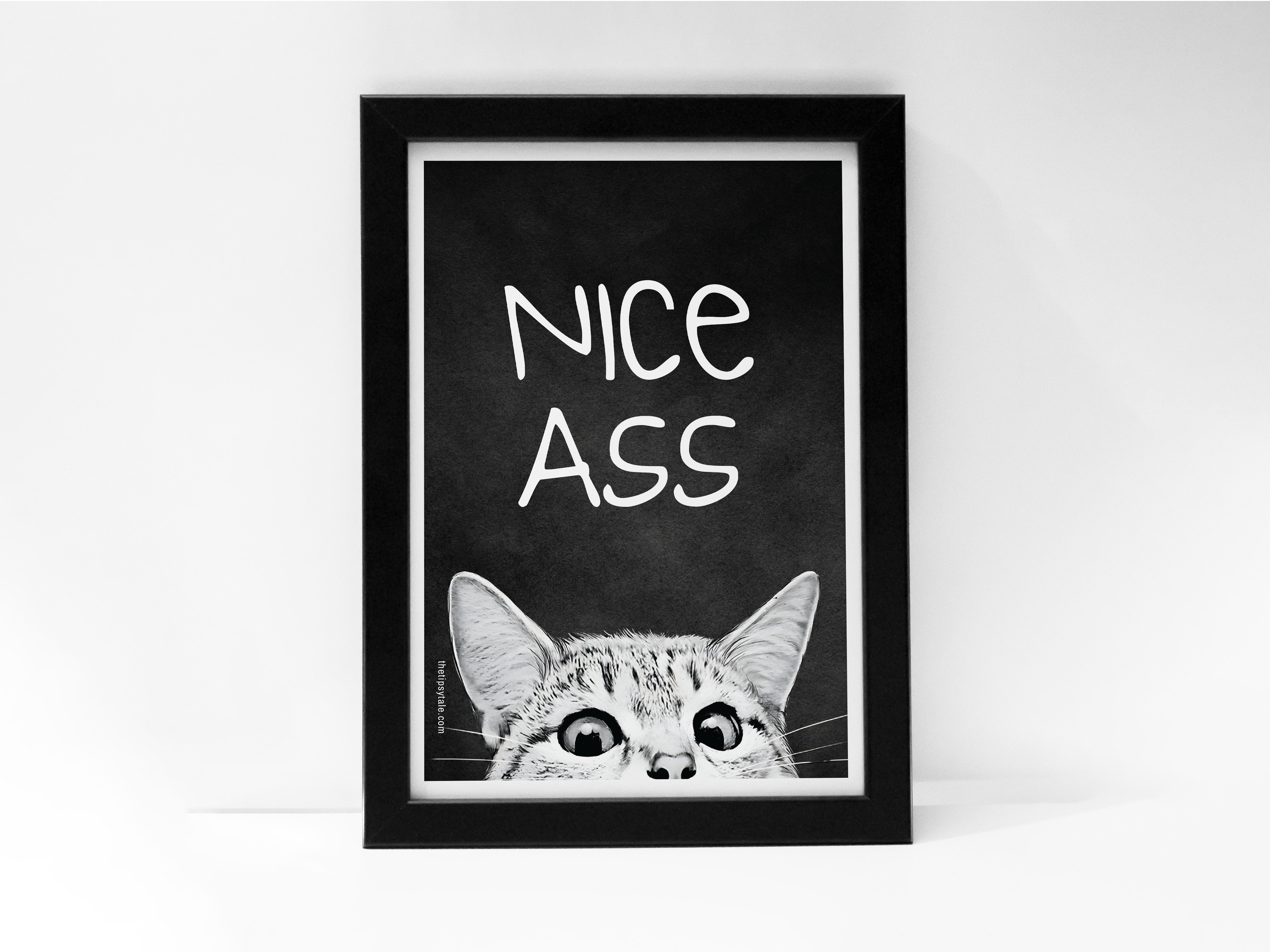 FRAMED "Nice Ass" Poster – A4 Size - Quirky Theme