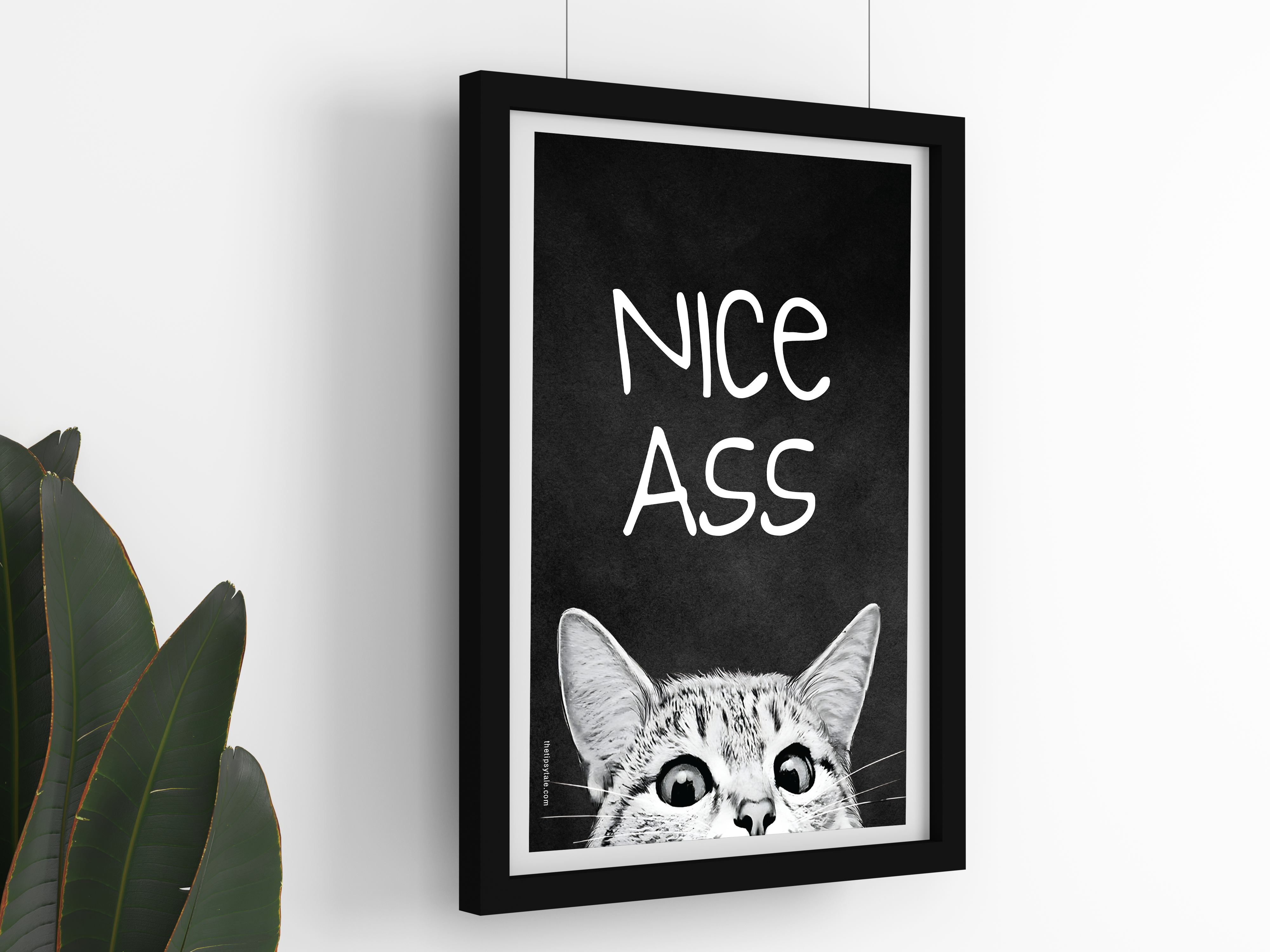 FRAMED "Nice Ass" Poster – A4 Size - Quirky Theme