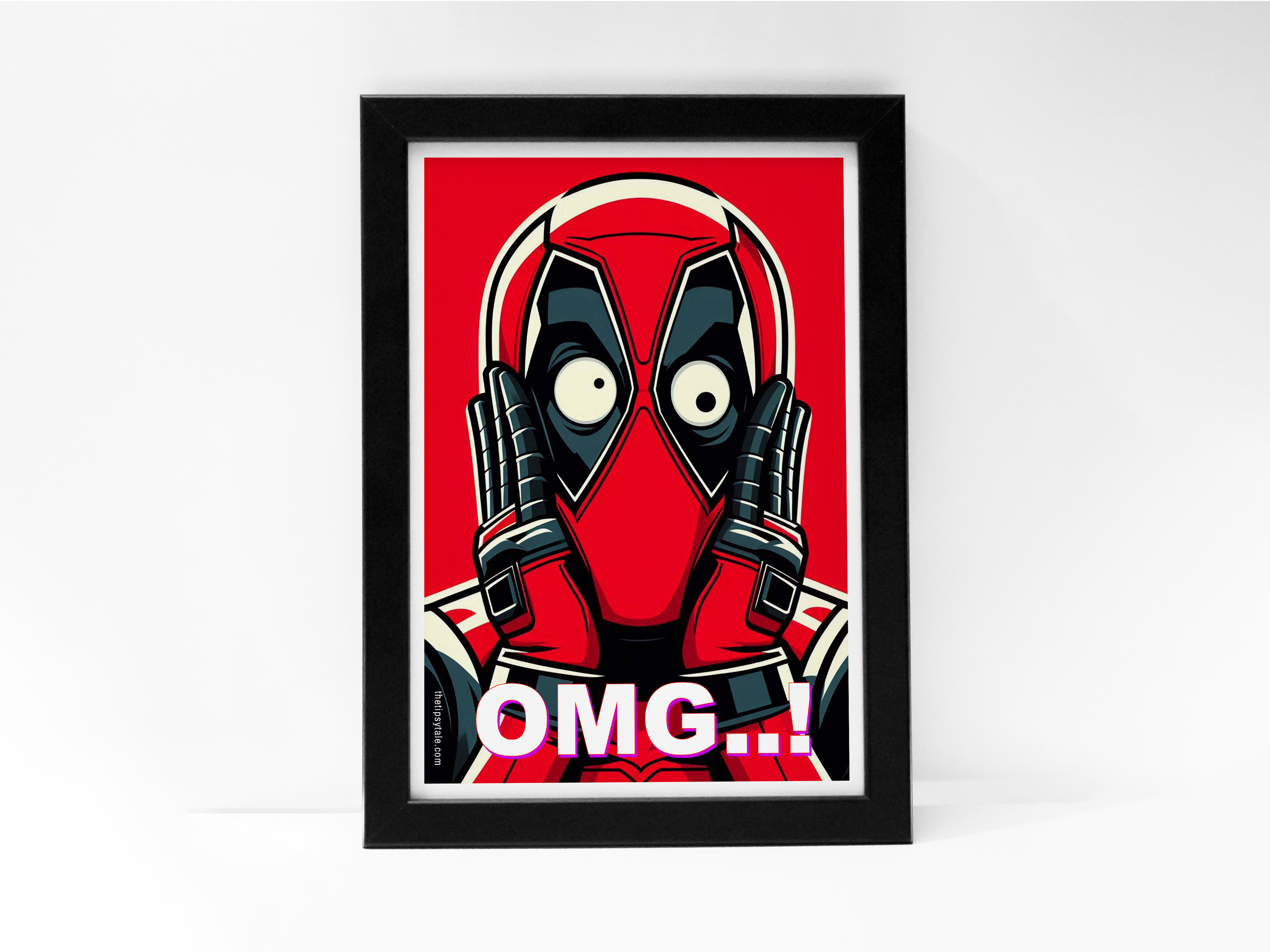 FRAMED "OMG" Poster – A4 Size - Marvel Theme